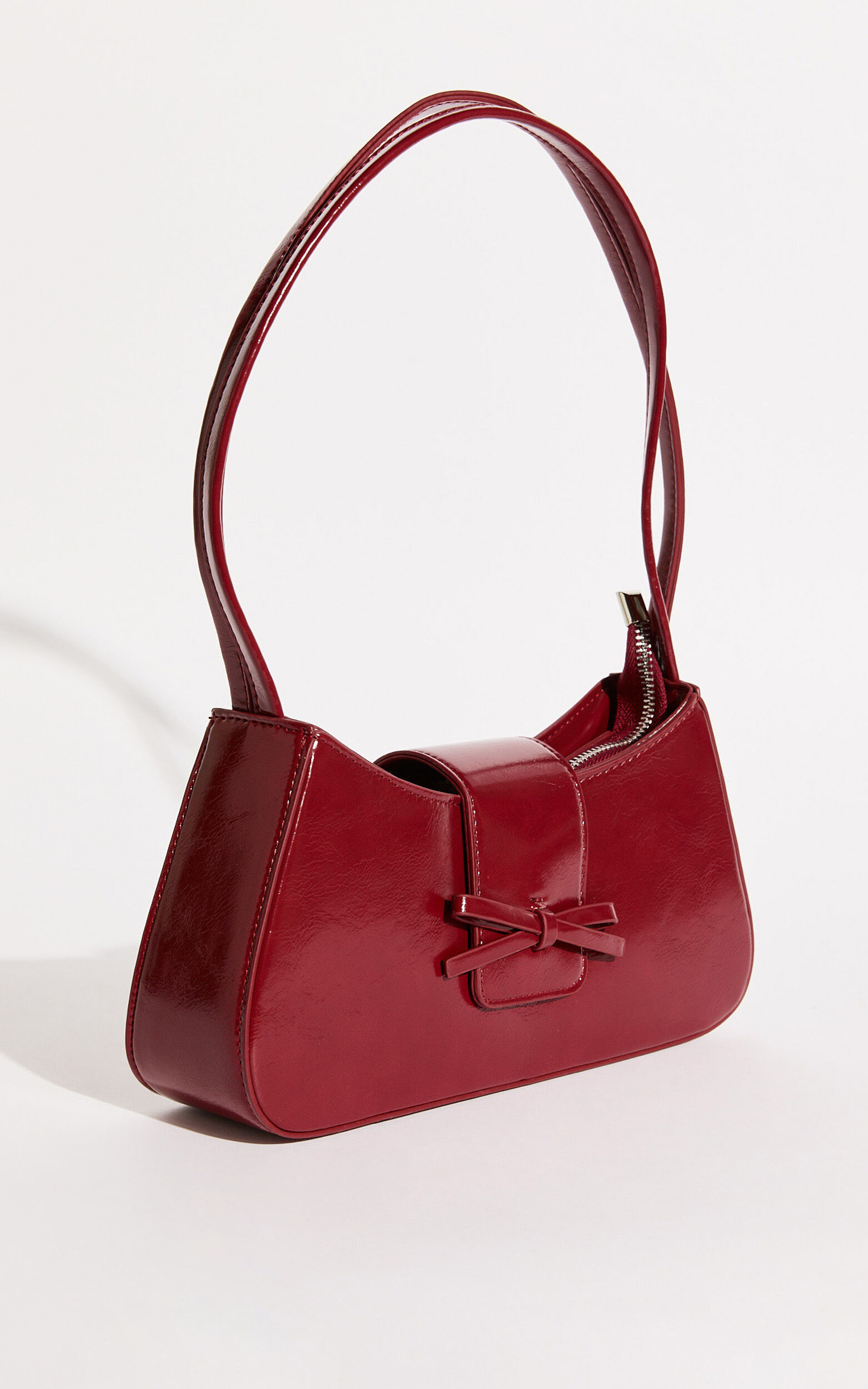 Venice Bag - PU Shoulder Bag in Red Cherry