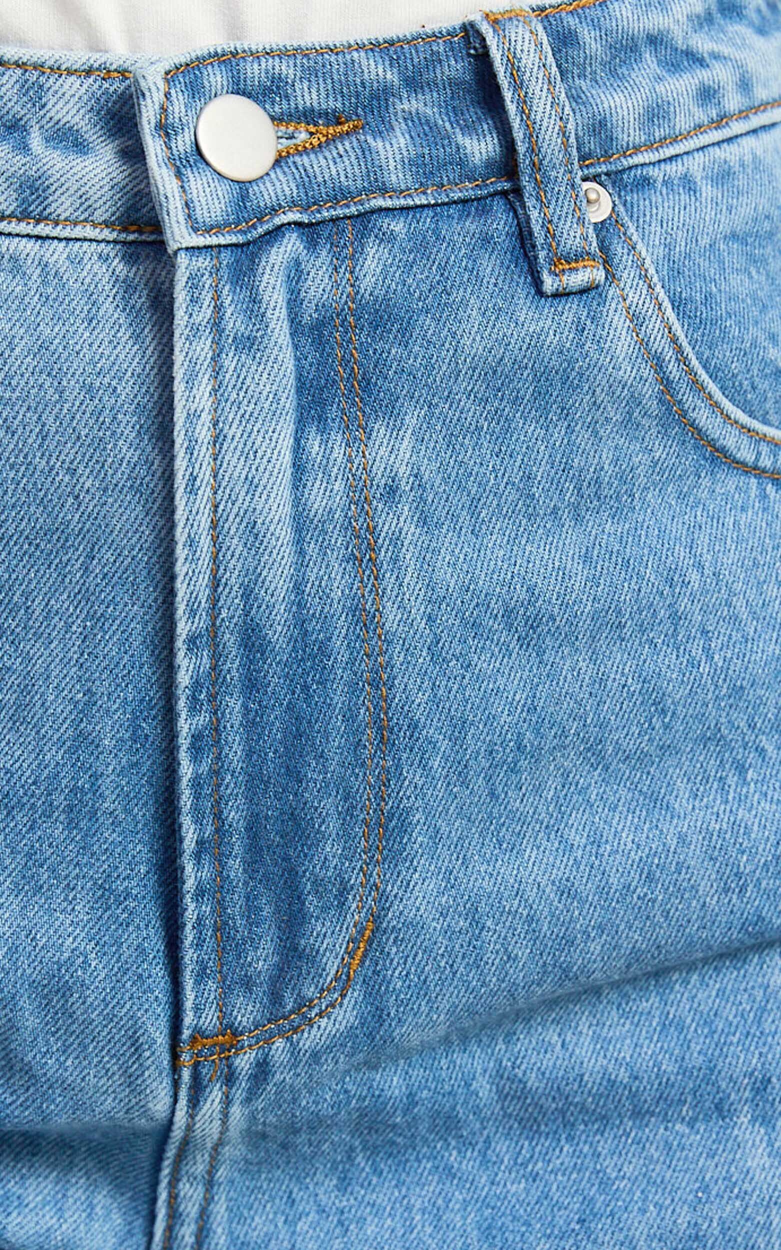 Cole Jeans - High Waist Relaxed Wide Leg Recycled Denim Jeans in Mid Blue Wash
