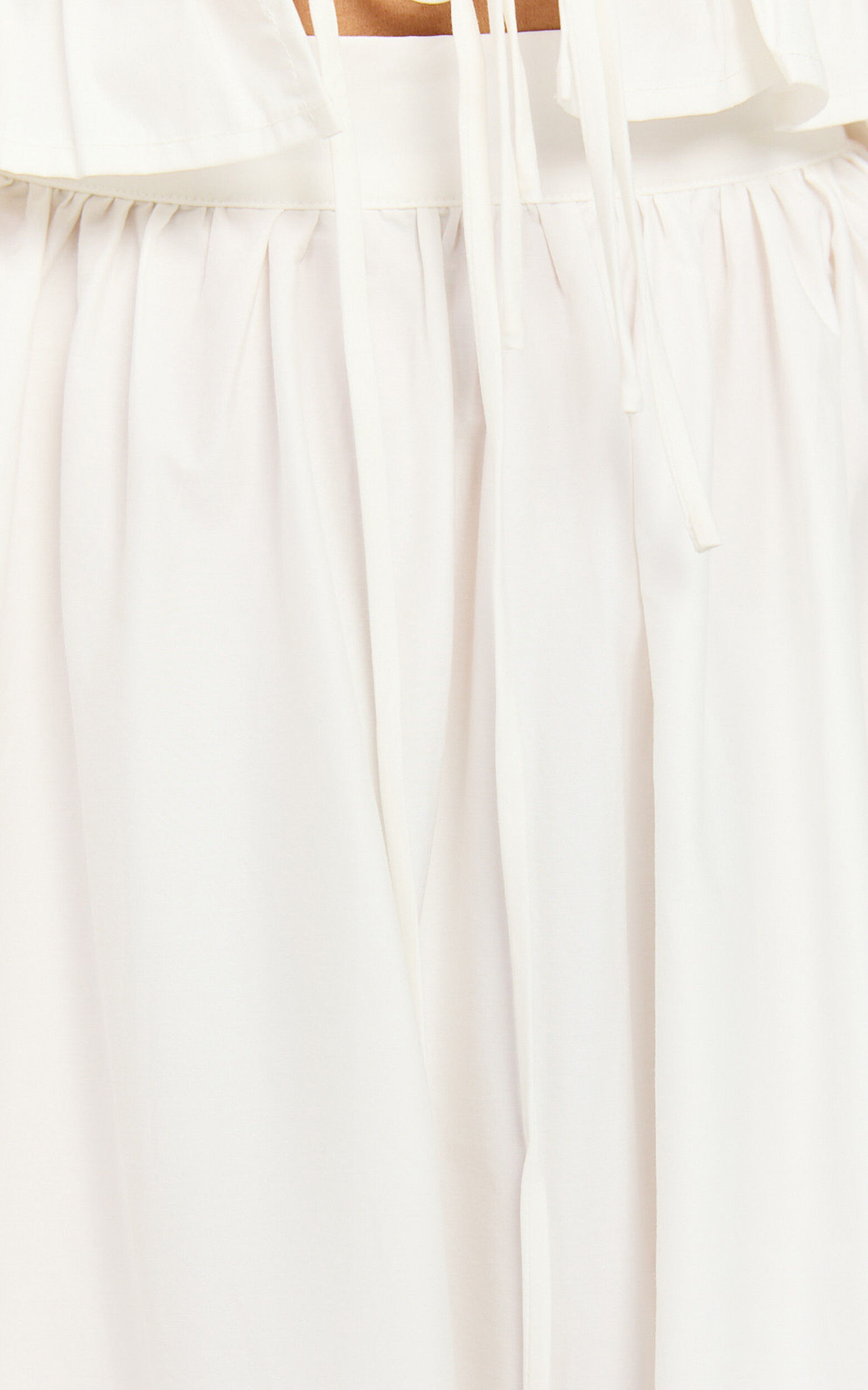 Preston Maxi Skirt - Gathered Waist Full Skirt in Ivory