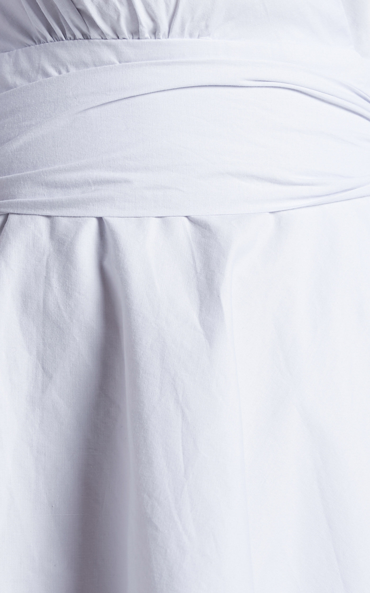 Zyla Mini Dress - Puff Sleeve Wrap Dress in White