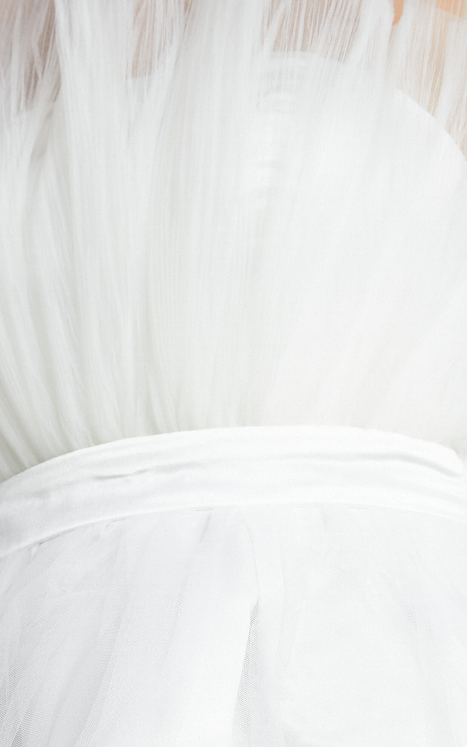 Amalya Mini Dress - Tiered Tulle Fit and Flare Dress in White