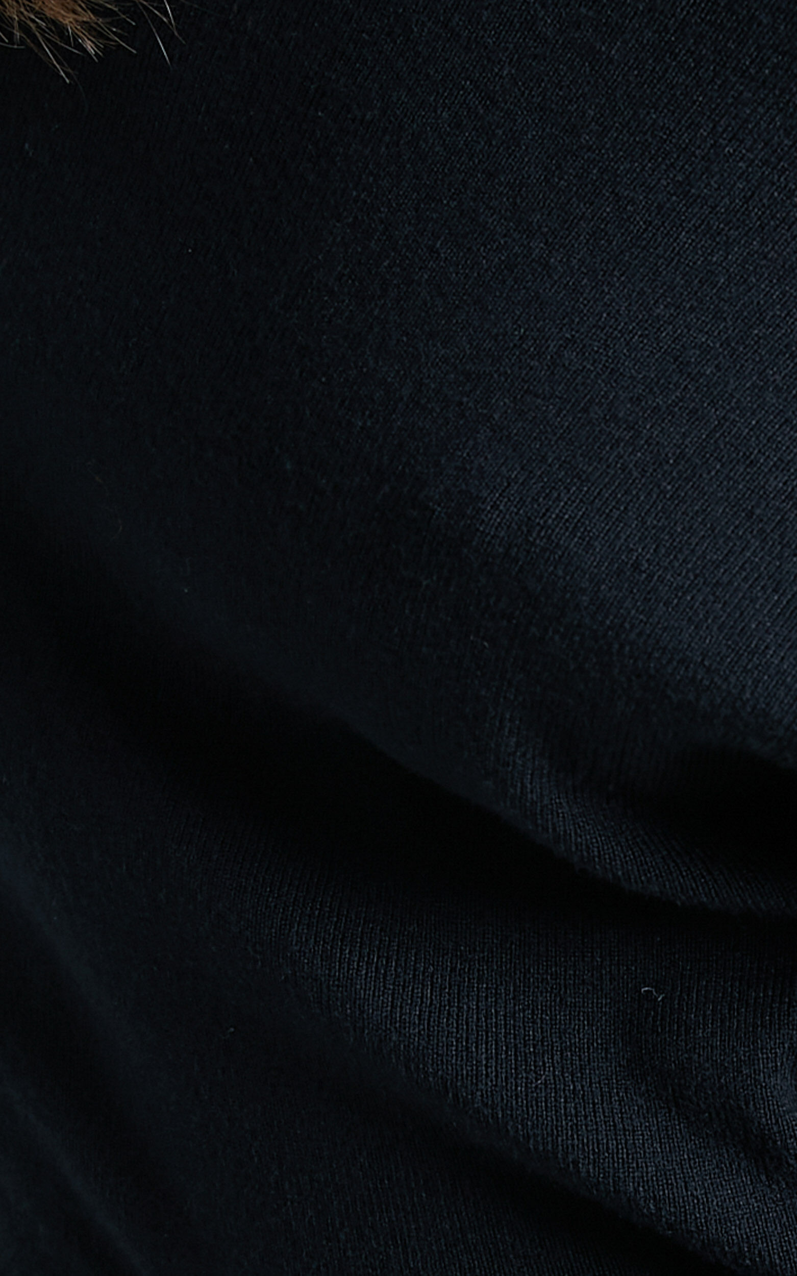 Kamille Top - Asymmetric Side Shoulder Knit Top in Black