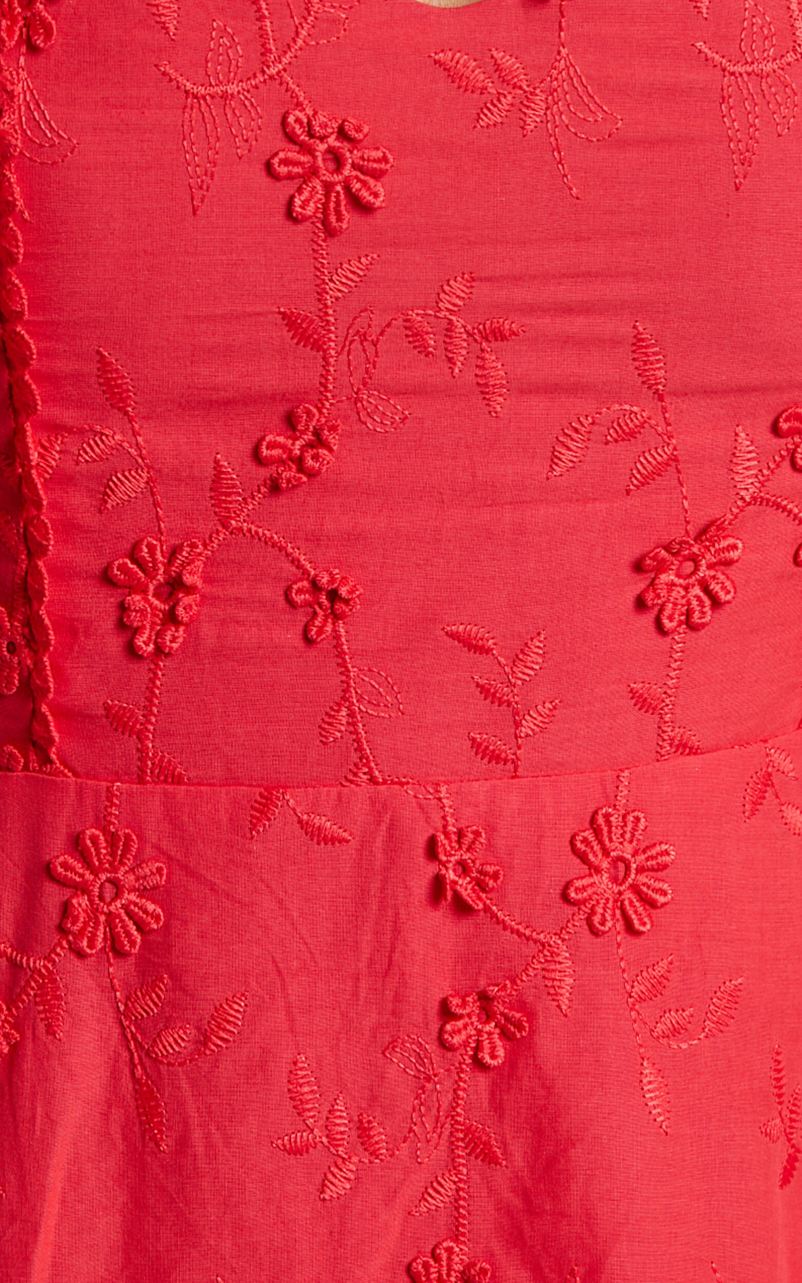 Fancy A Spritz Mini Dress - Square Neck Dress in Red