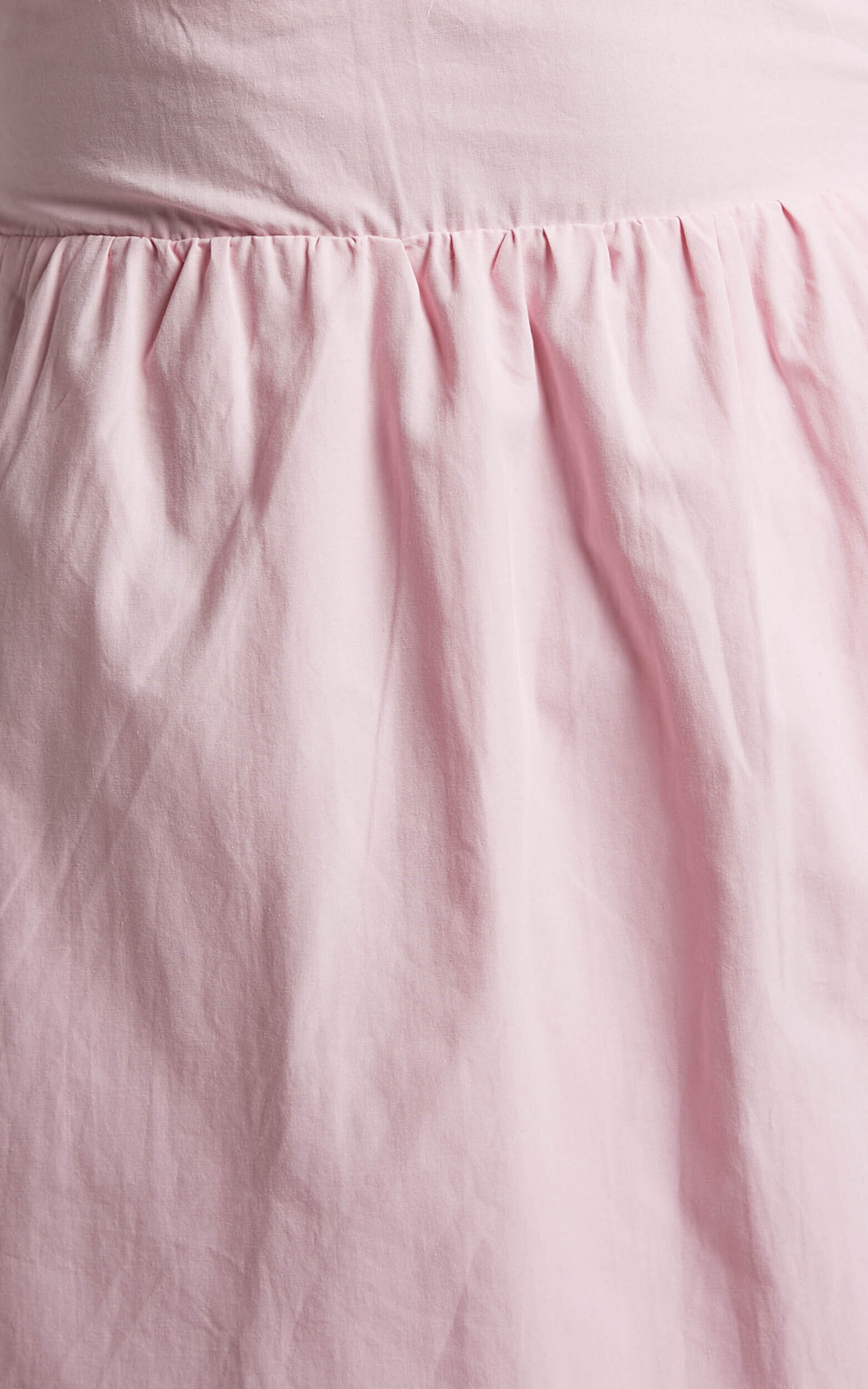 Branson Mini Dress - Short Puff Sleeve Tie Back Dress in Pink