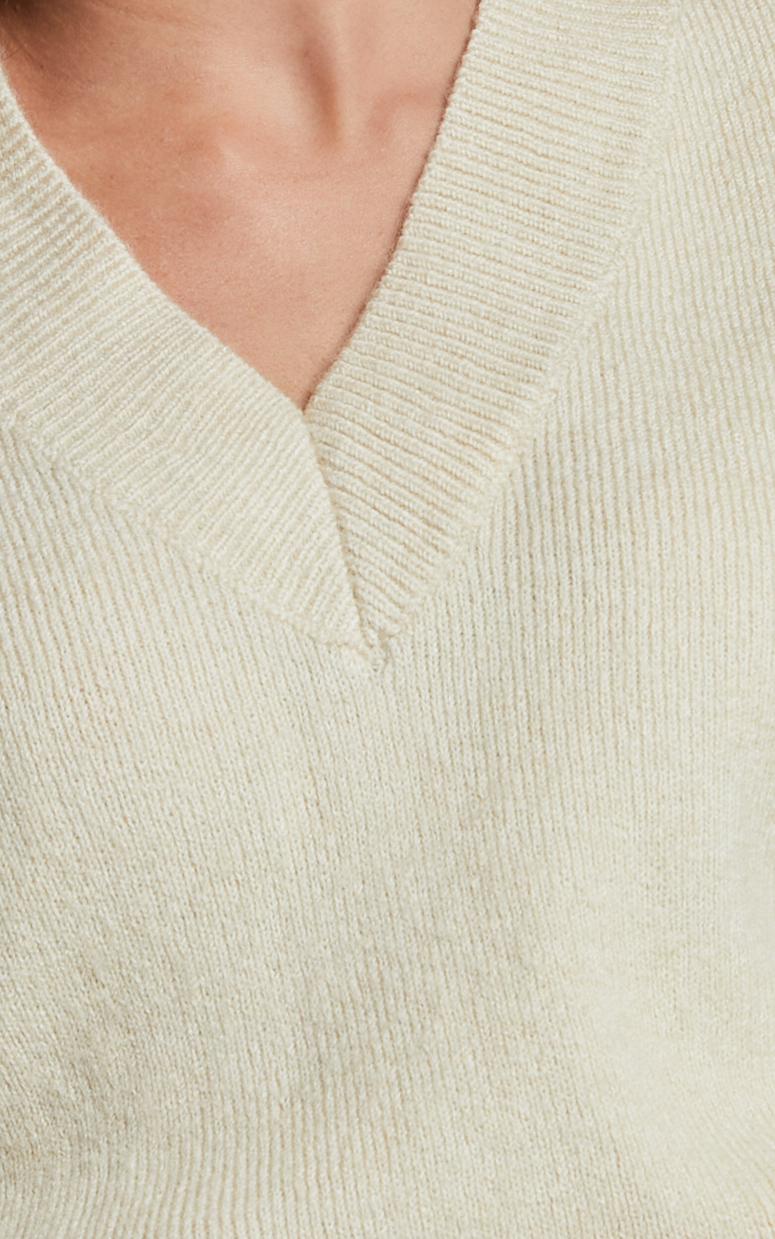 Chenelle Top - Sleeveless Knit Sweater Vest in Stone