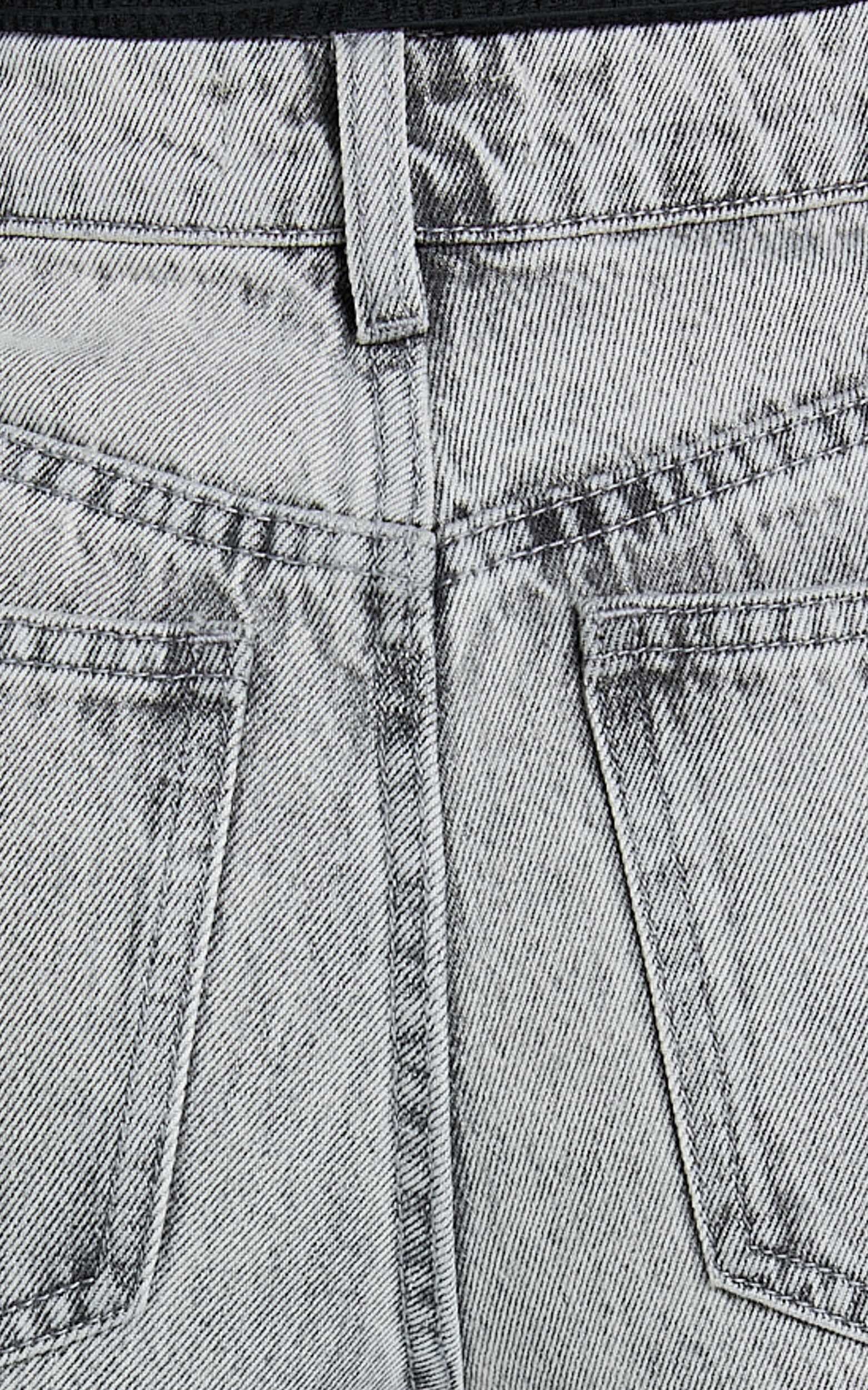 Dexter Jeans - High Waisted Straight Leg Denim Jeans in Grey Wash