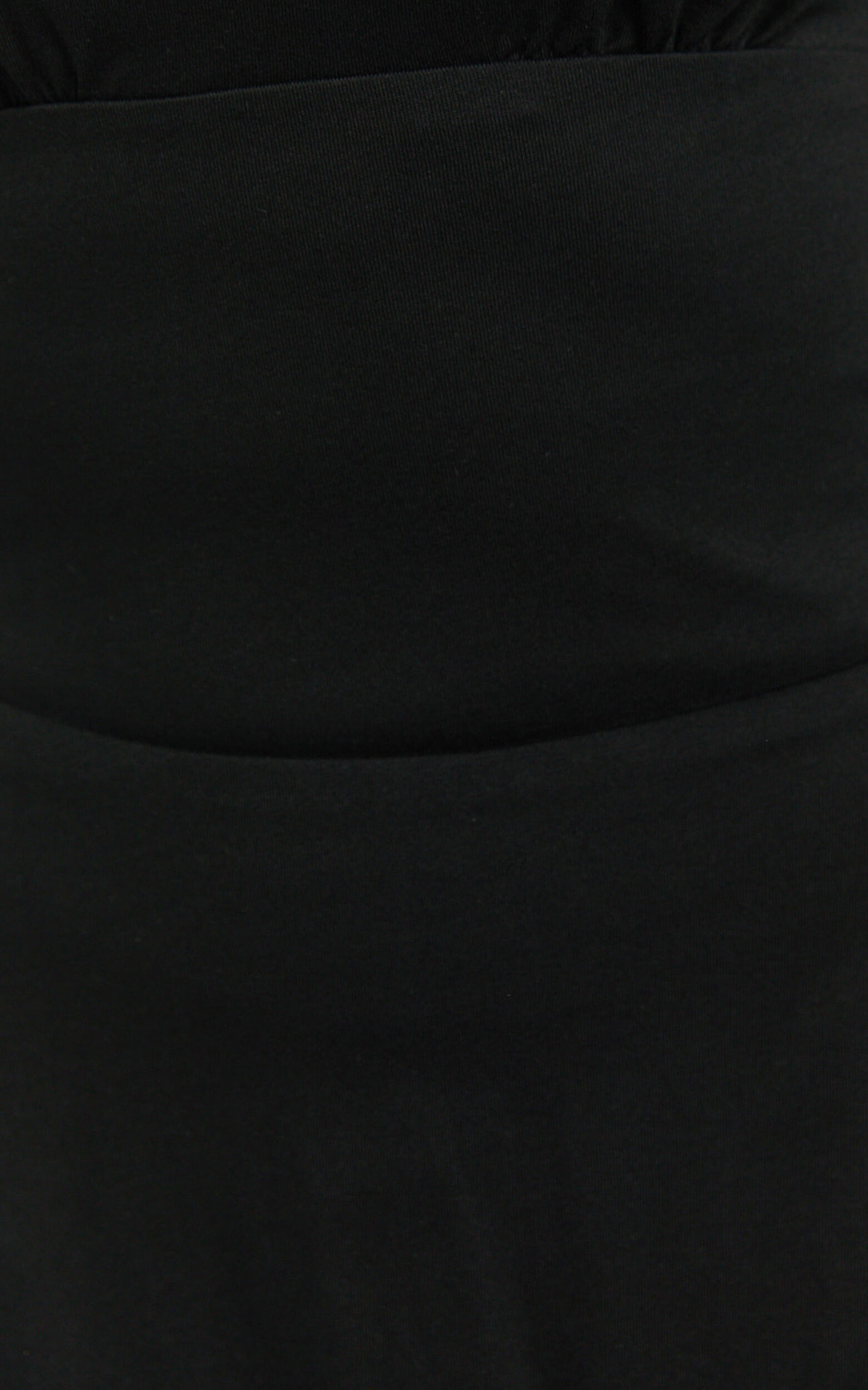 Attica Mini Dress - Straight Neck Fit And Flare Dress in Black