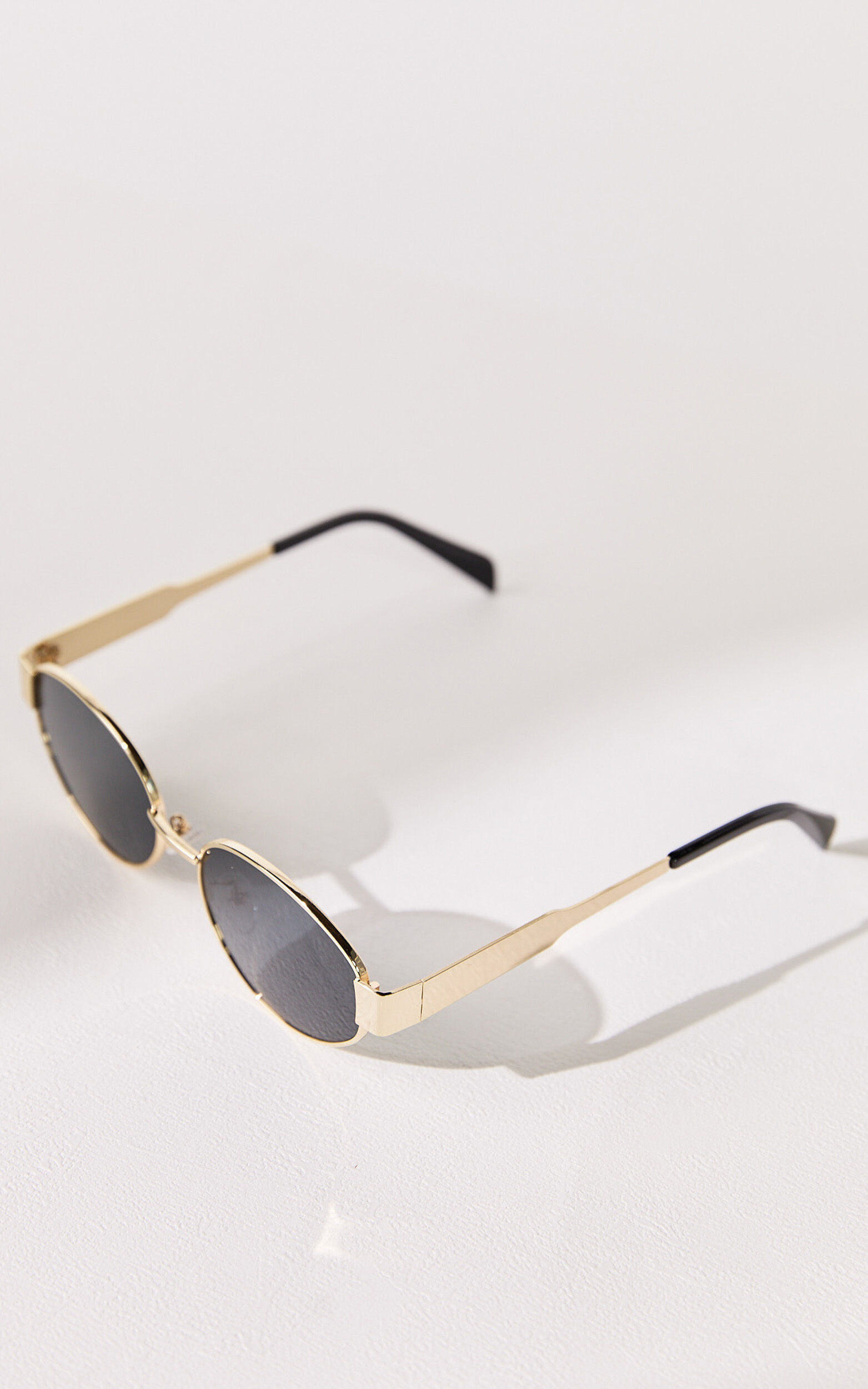 Marcia Sunglasses - Oval Shape Sunglasses in Gold