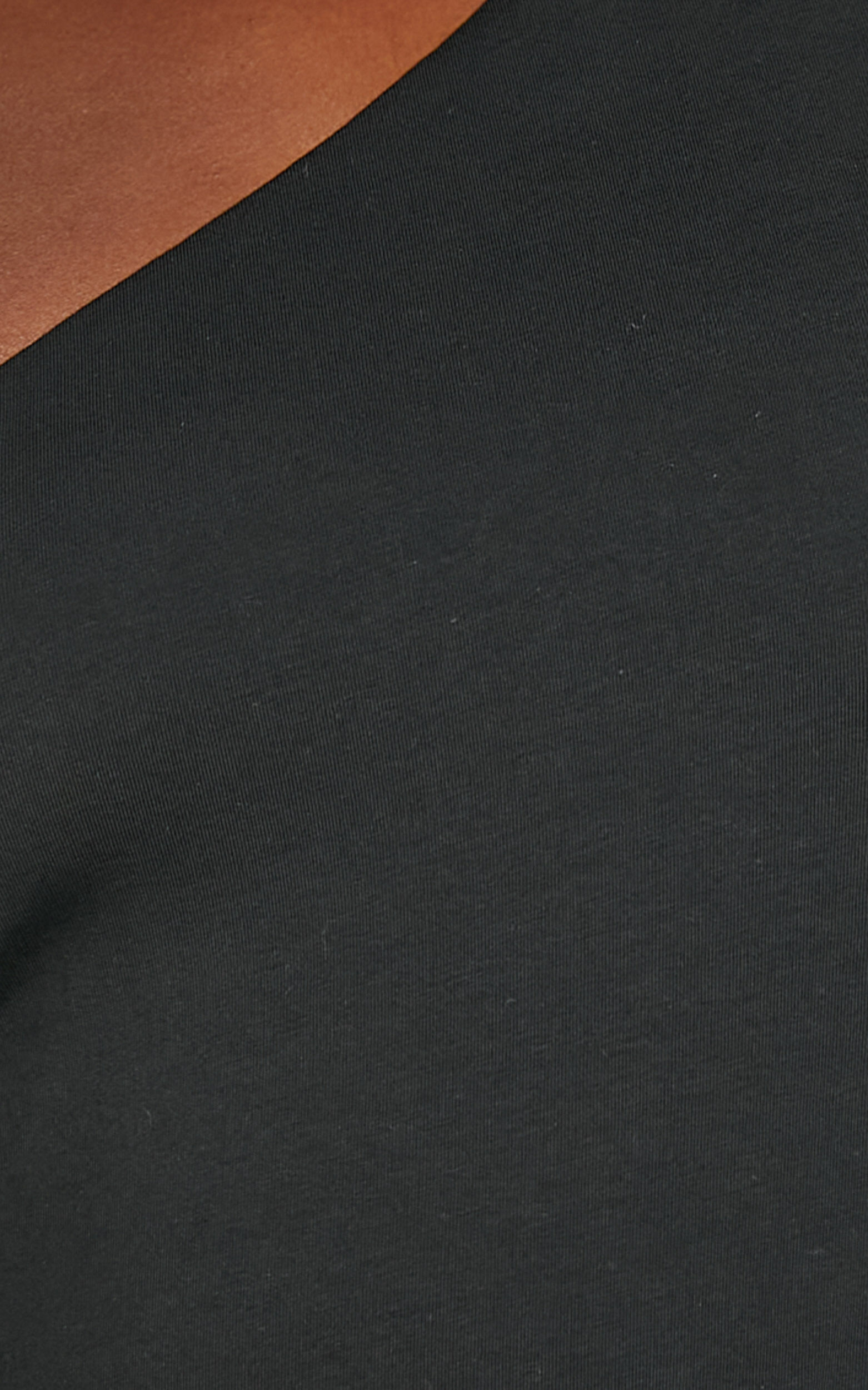 Khanley Bodysuit - One Shoulder Long Sleeve Bodysuit in Black