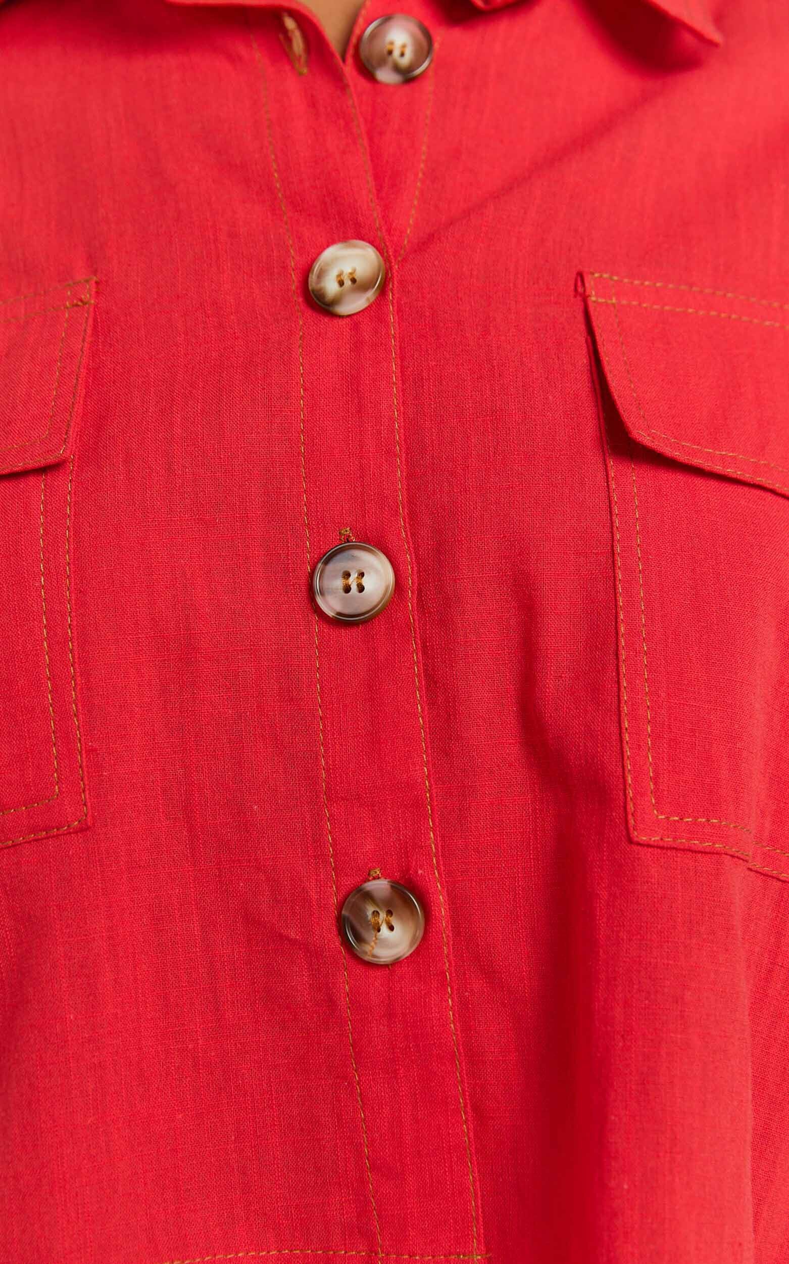 Adana Two Piece Set - Crop Two Piece Set in Red