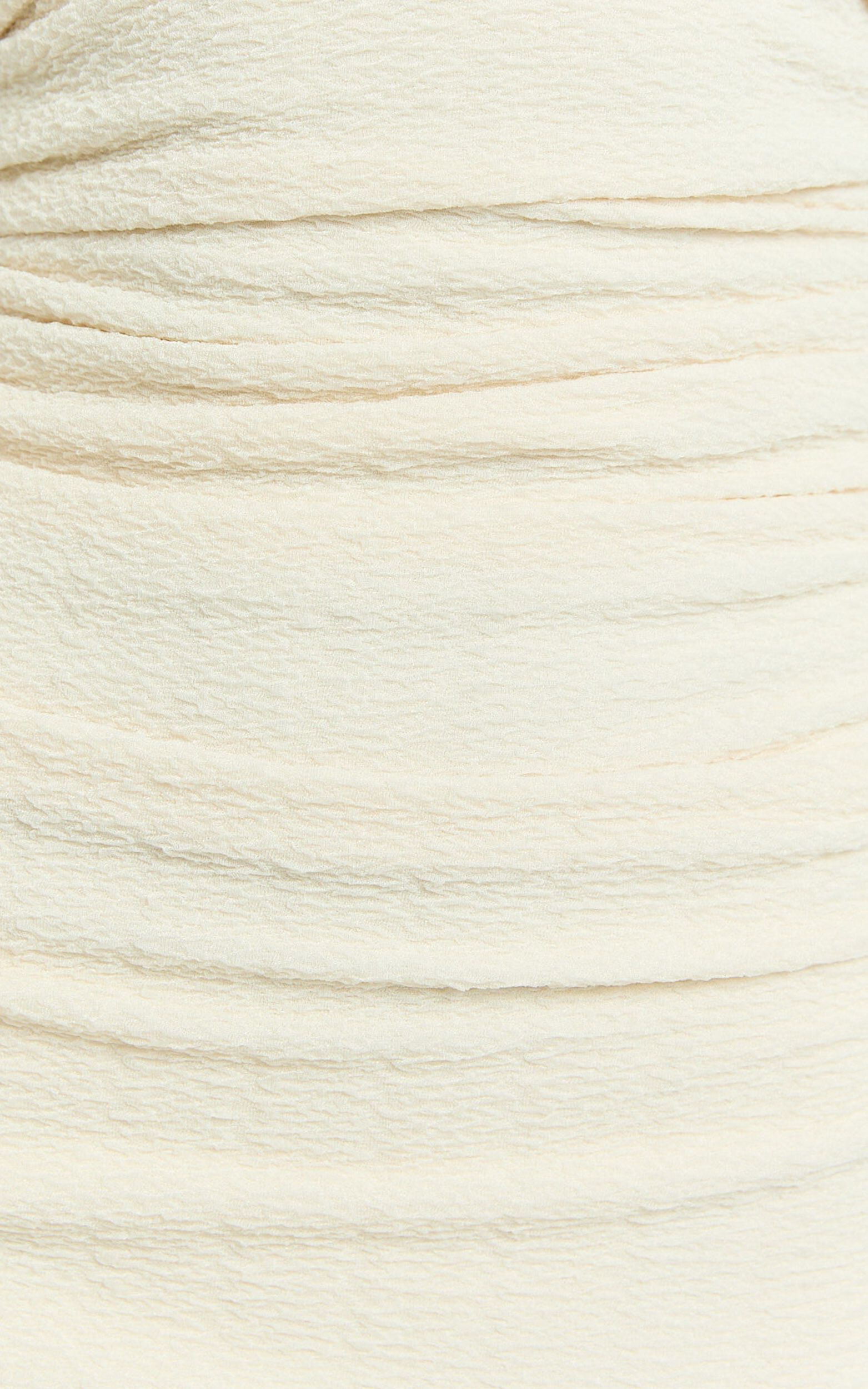 Bianca Midi Dress - Twist Front Cut Out Ruched Dress in Cream