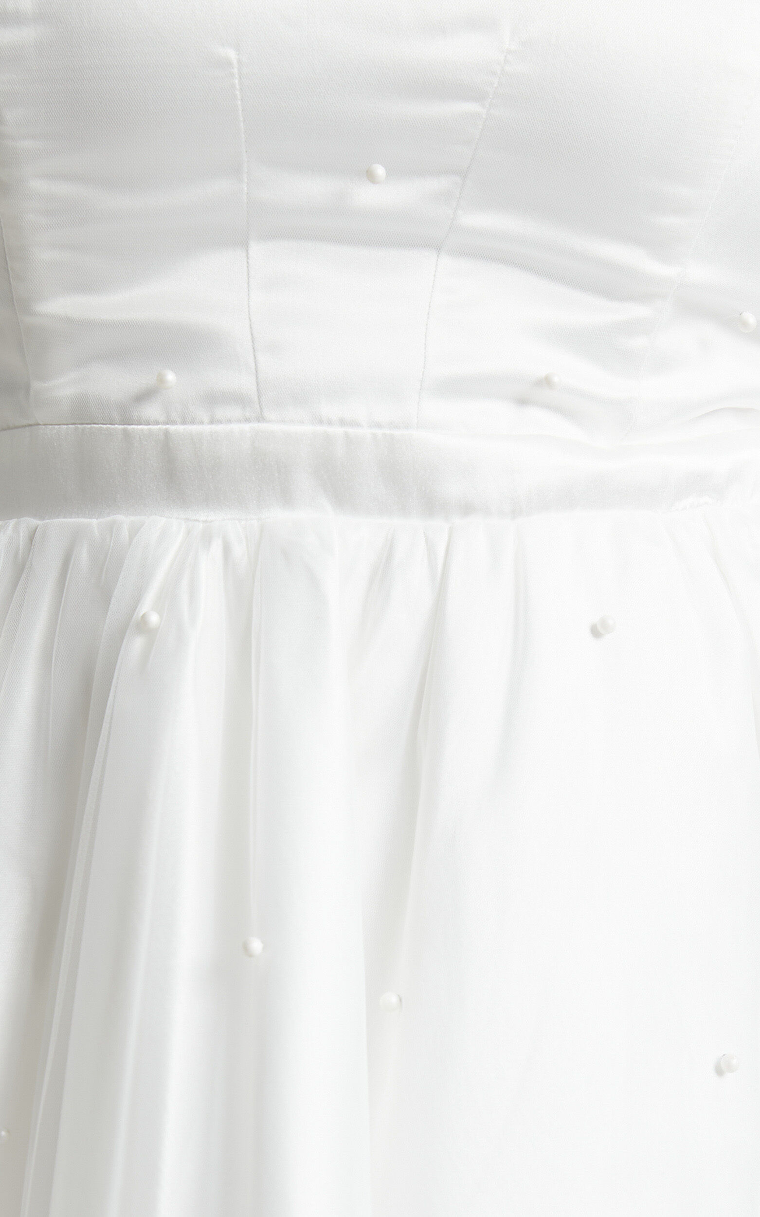 Cailene Mini Dress - Strapless Bow Train Fit and Flare Dress in Ivory