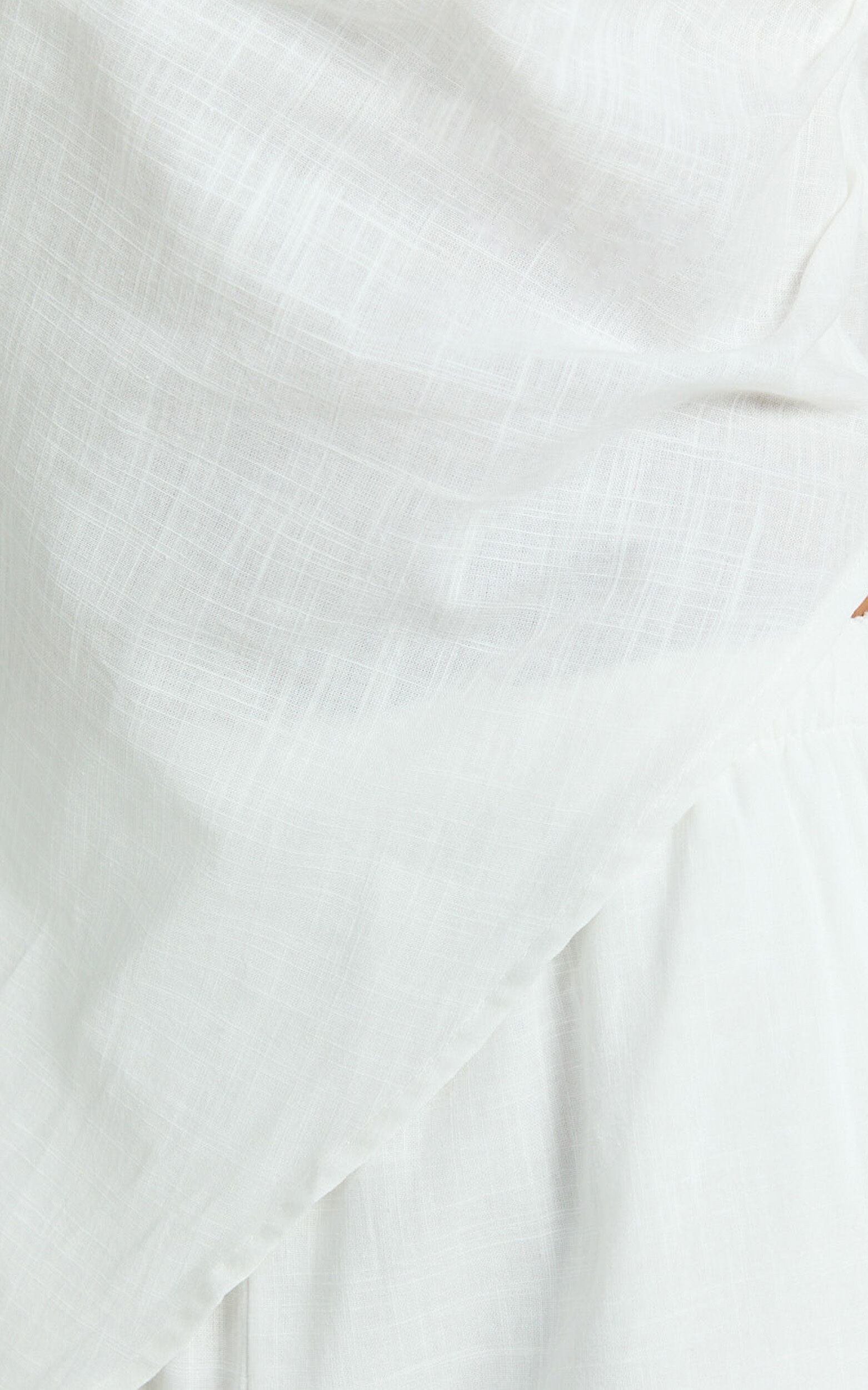 Annalie Two Piece Set - Off Shoulder Linen Set in White