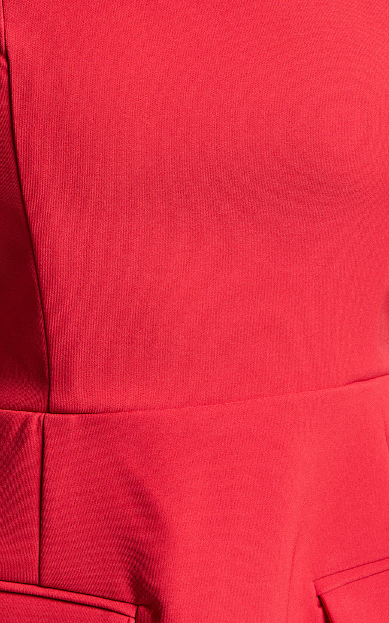 Katia Mini Dress - Strappy Corset A Line Dress in Red