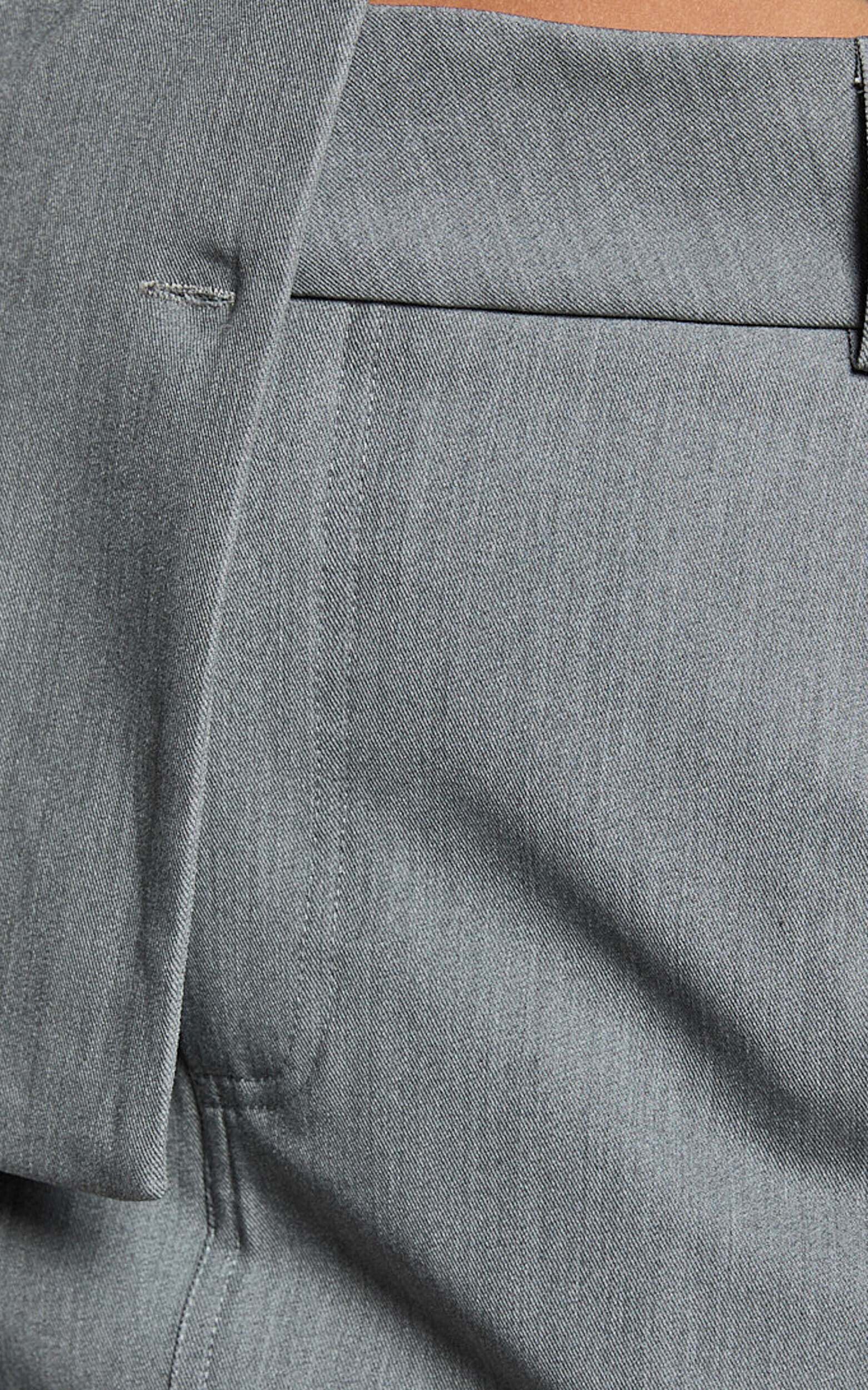 Hope Skort - High Waisted Mini Skort in Grey