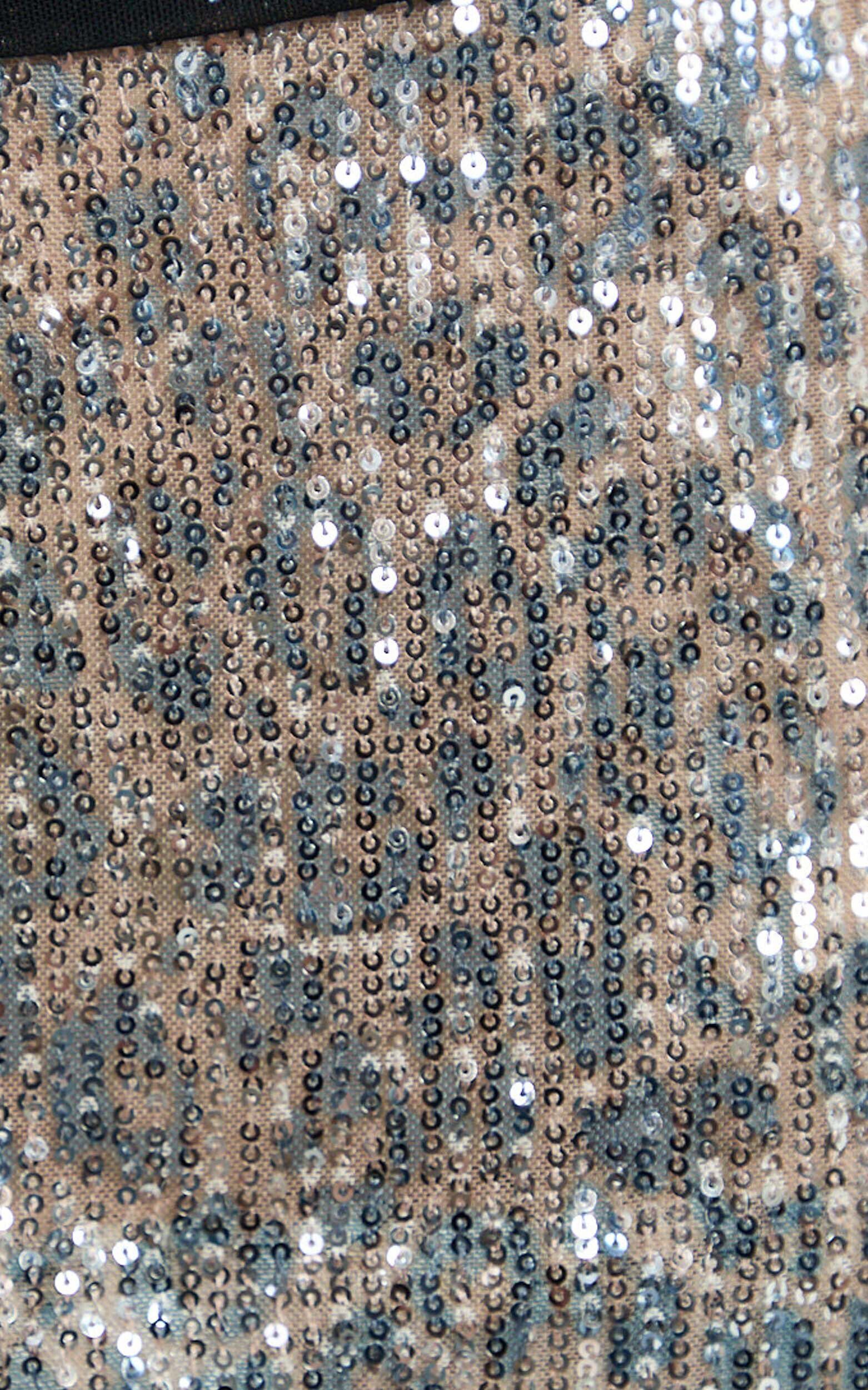 Lexie Mini Skirt - Mid Waisted Sequin Leopard Skirt in Leopard Print