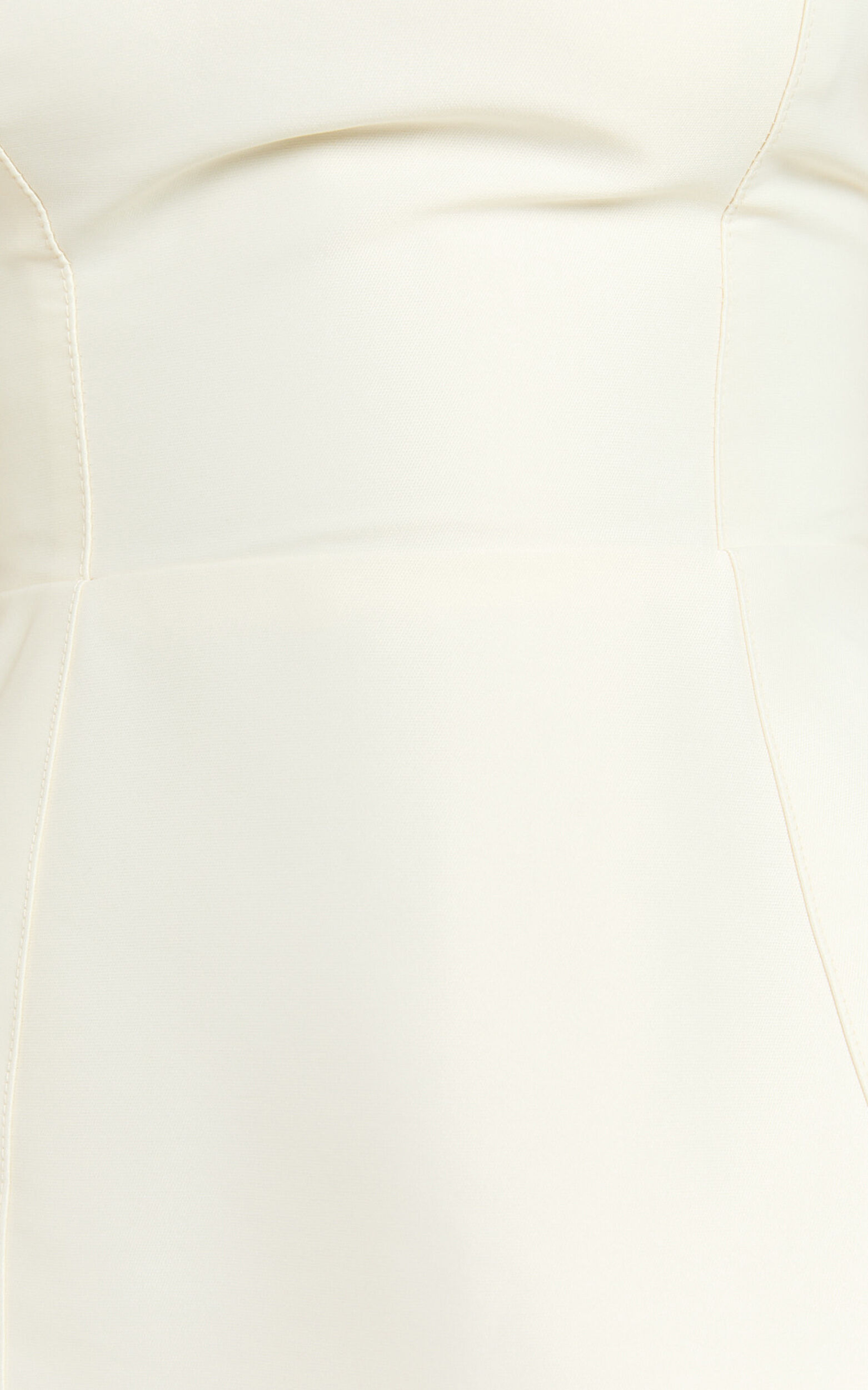 Carolina Mini Dress - Scoop Neck Panel Bodice Dress in Off White