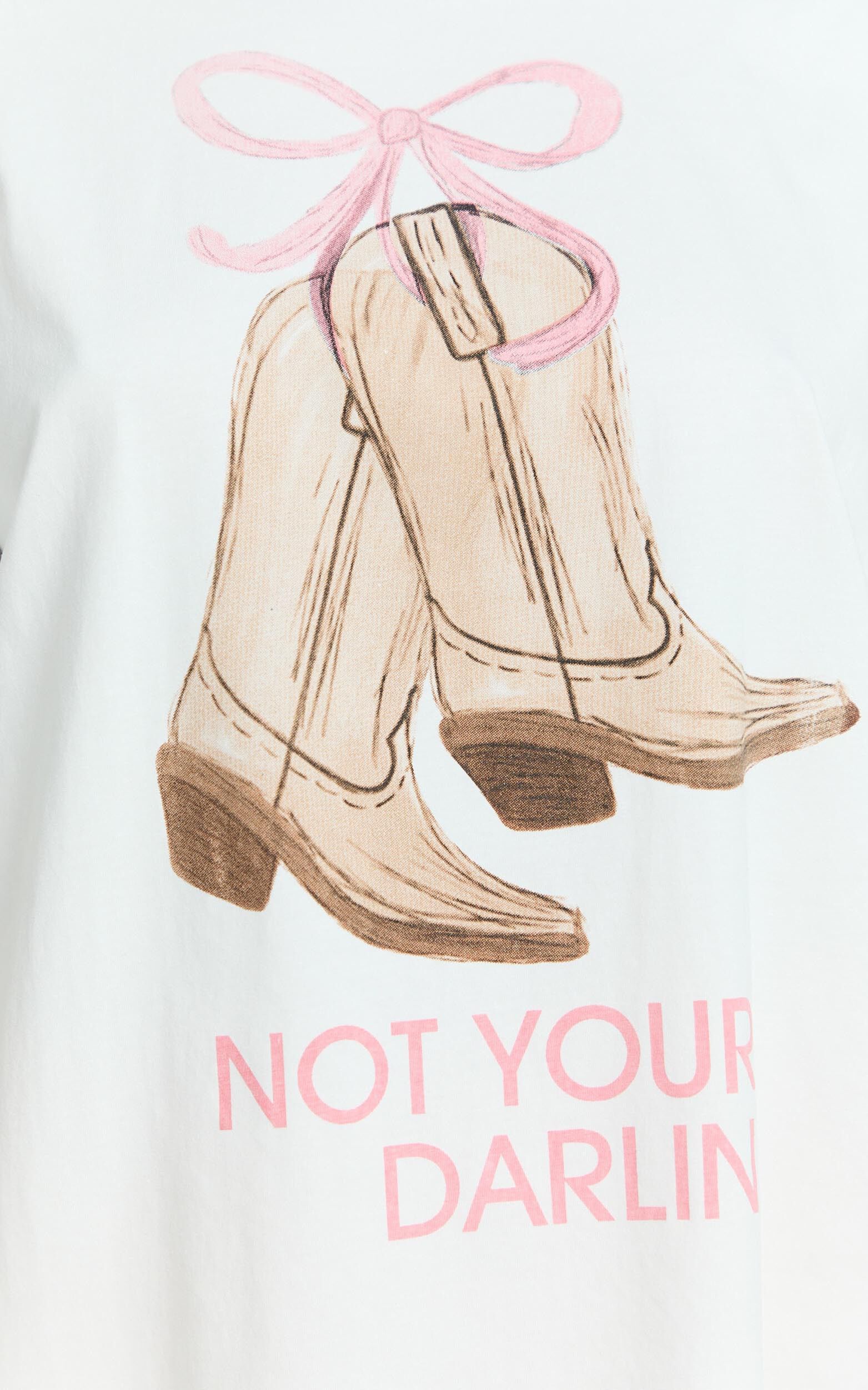 Archer Two Piece Set - Boots T-Shirt Set in White/Orange