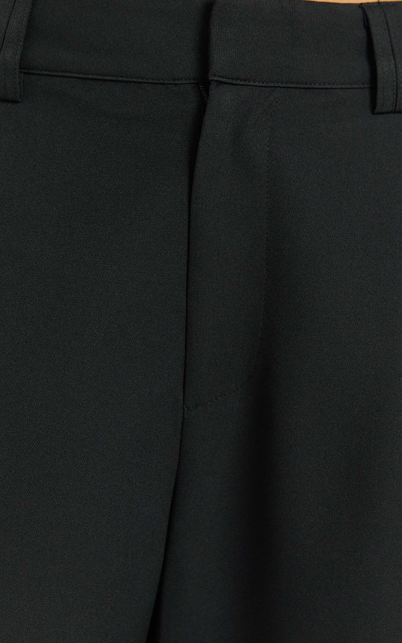 Nola Shorts - Mid Waist Bermuda Relaxed Fit Shorts in Black