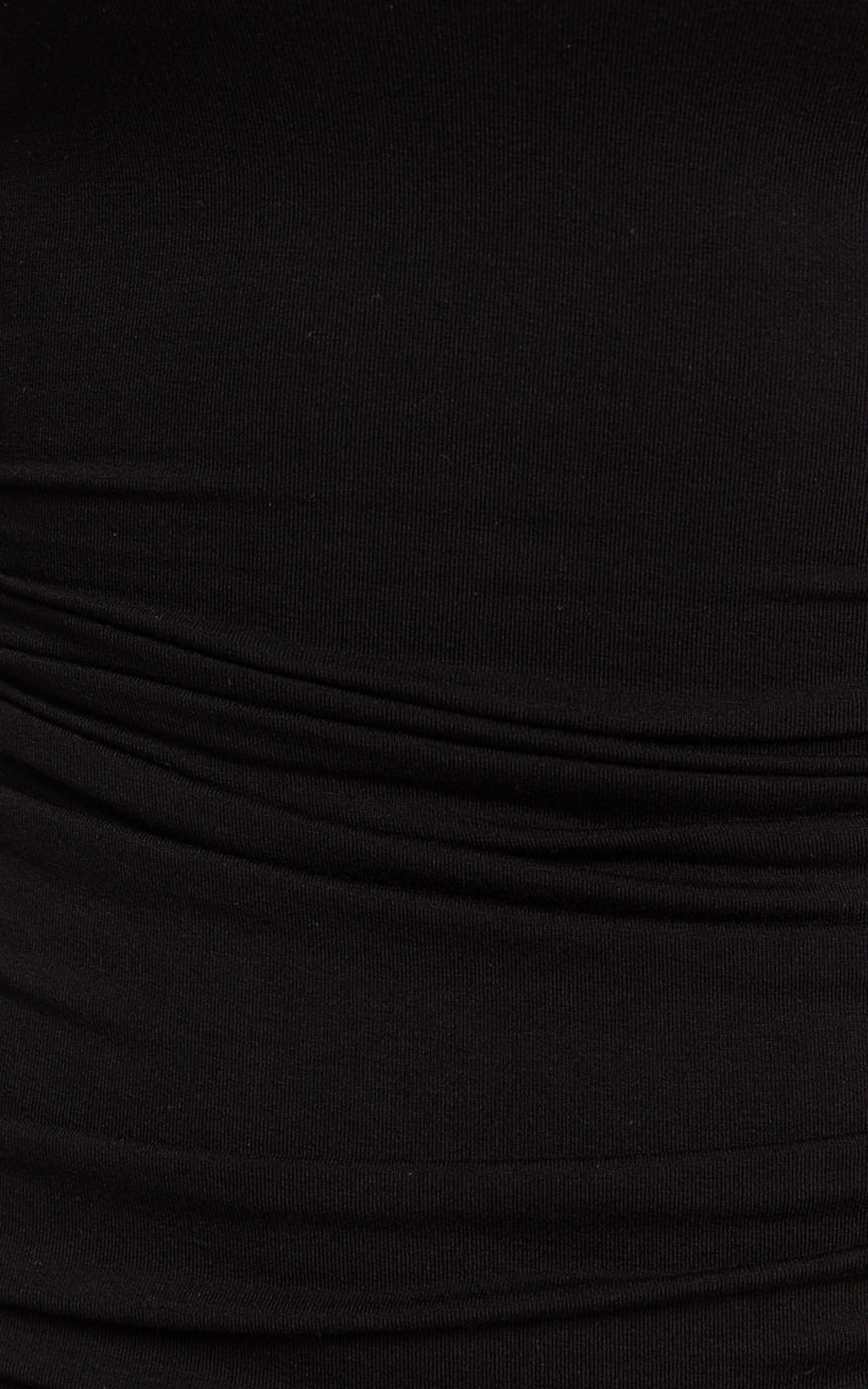 Ollie Mini Dress - Scoop Neck Side Ruched Bodycon Dress in Black