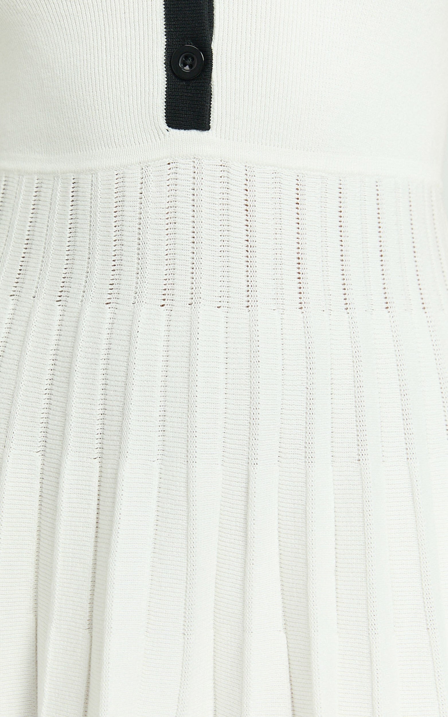 Vivienne Mini Dress - Short Sleeve Pleated Skirt Knitted Dress in Cream