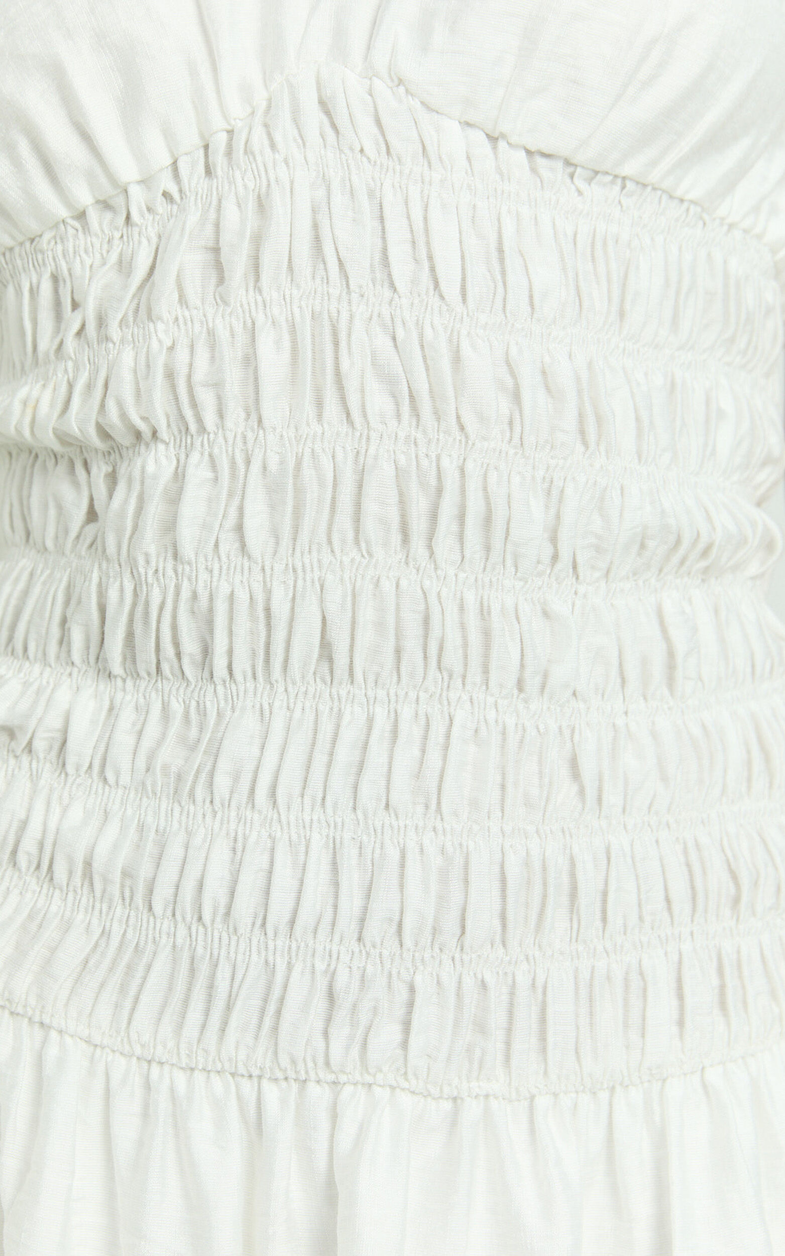 Judith Mini Dress - Shirred Halter Dress in White