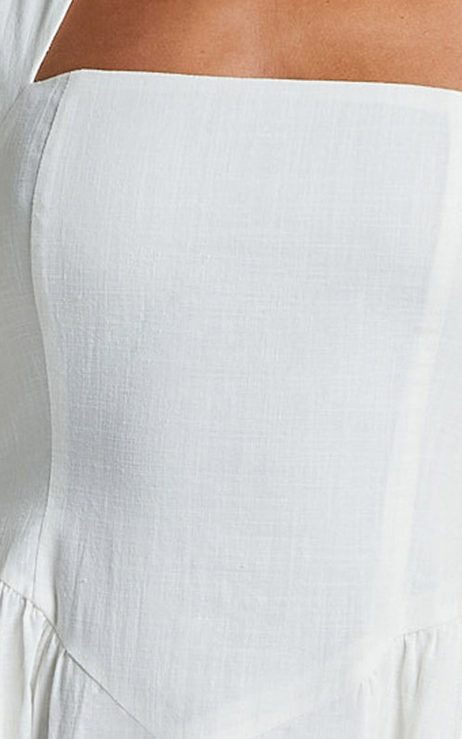 Daniella Maxi Dress - Halter Neck A Line Dress in White