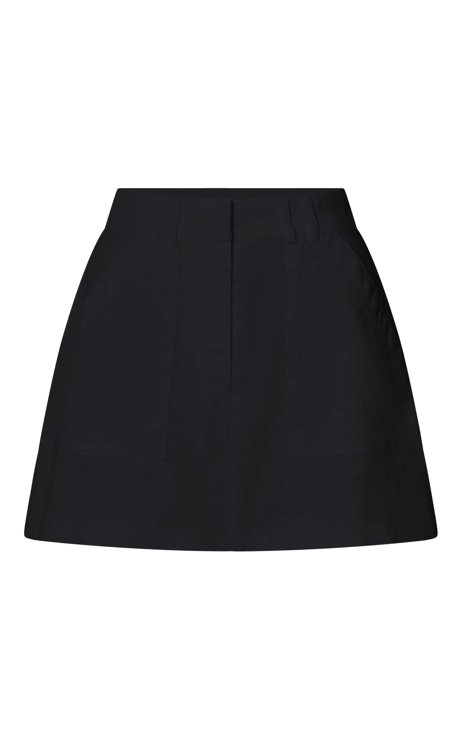 Dream Linen Skort - High Waisted A Line Skort in Black