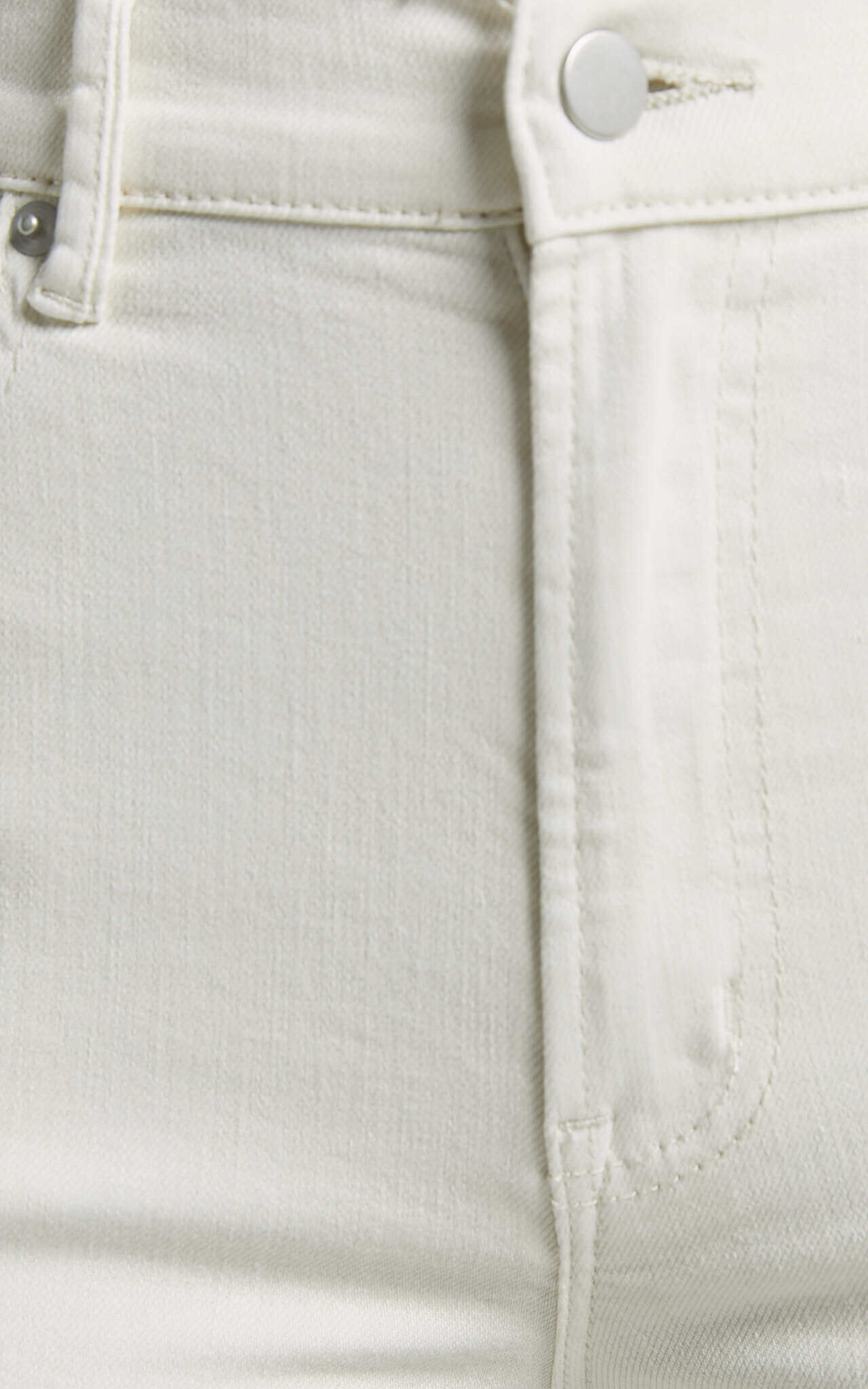 Elizena Jeans - Mid Rise Step Hem Cropped Denim Jeans in Ecru