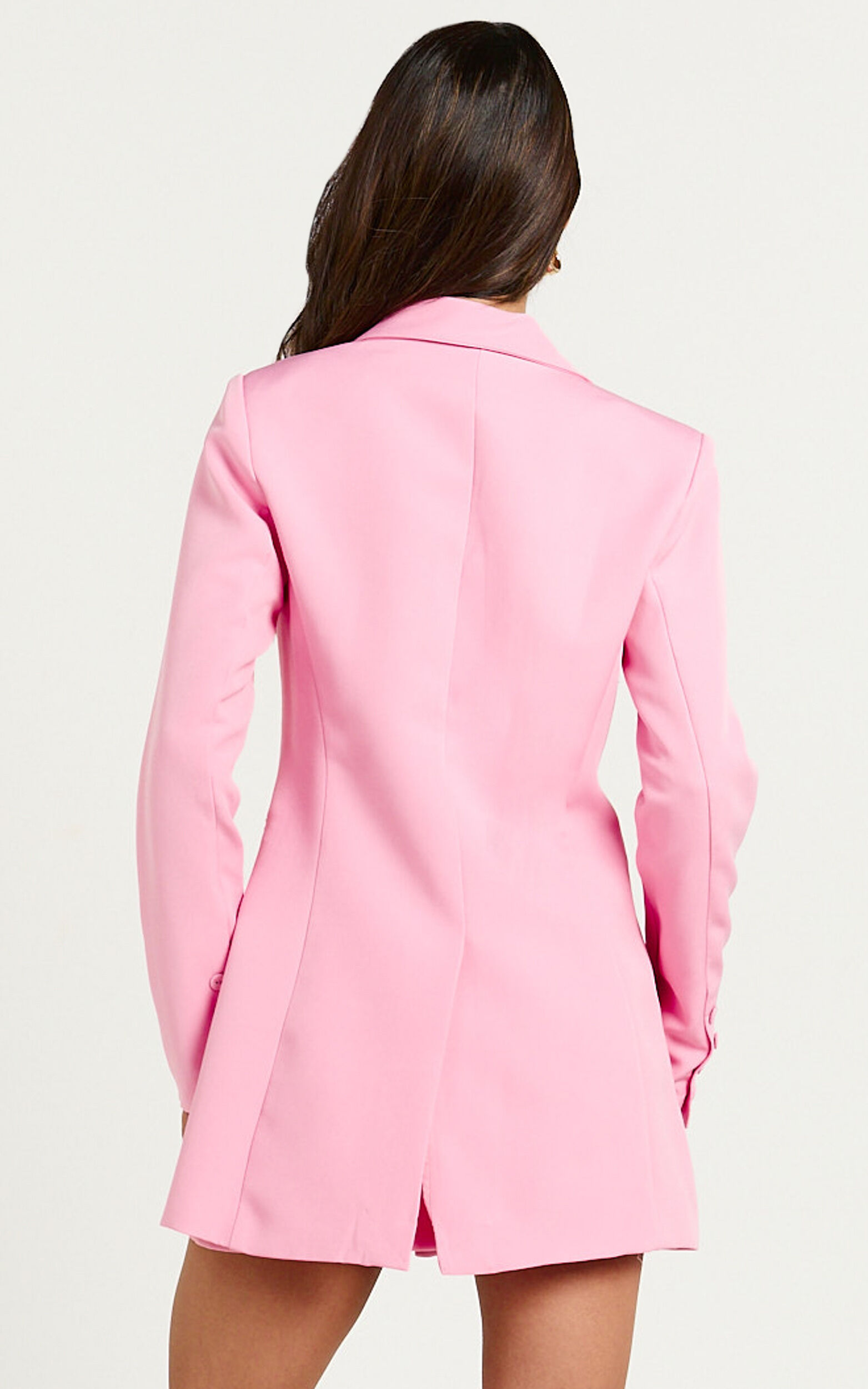 Ariana Blazer - Slim Fitting Longline Blazer in Pink
