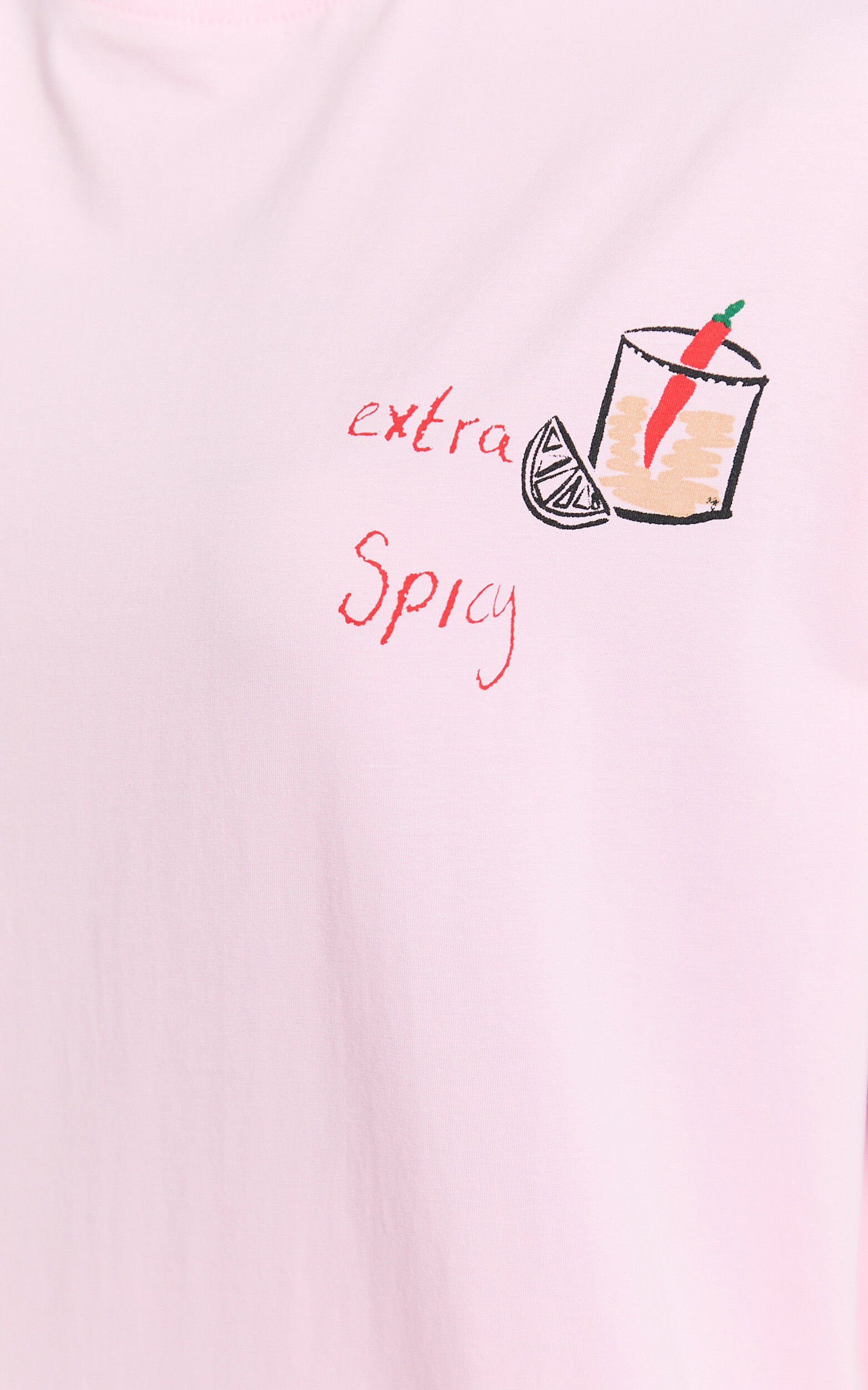 Bertina Two Piece Set - Extra Spicy T-Shirt Set in Pink