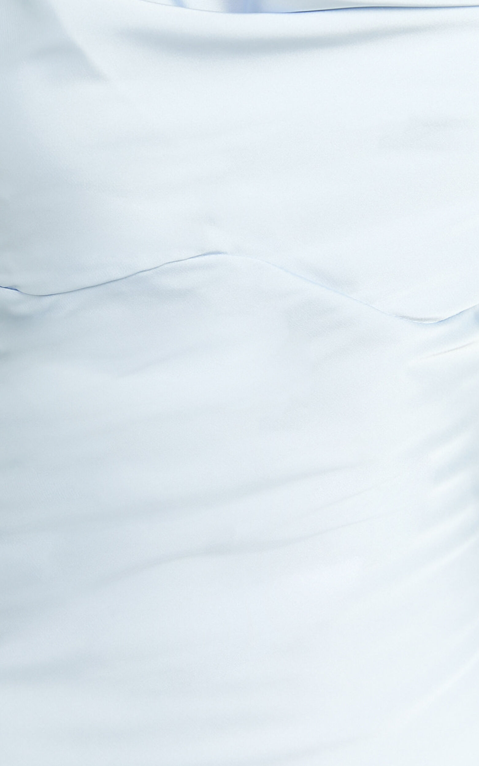 Alexia Midi Dress - One Shoulder Bust Slip Dress in Ice Blue