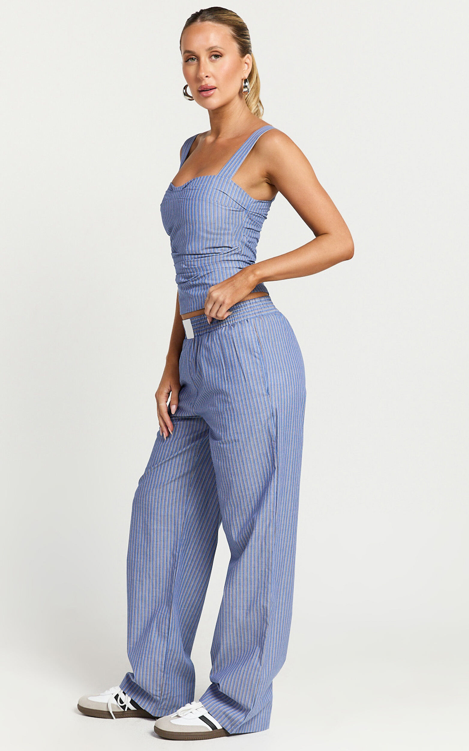 Lioness - Cobain Pants in Navy Stripe