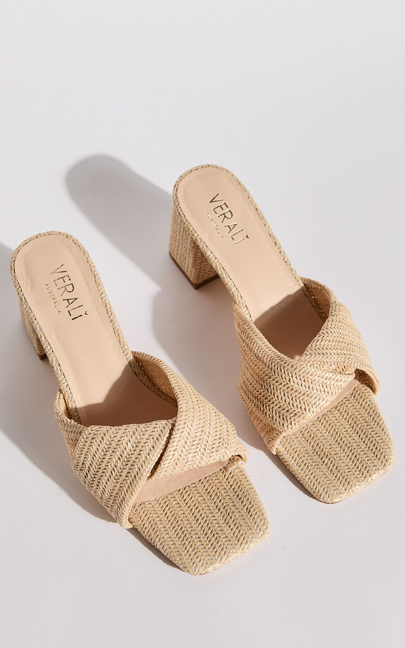 Verali - Stella Heels in Natural Raffia