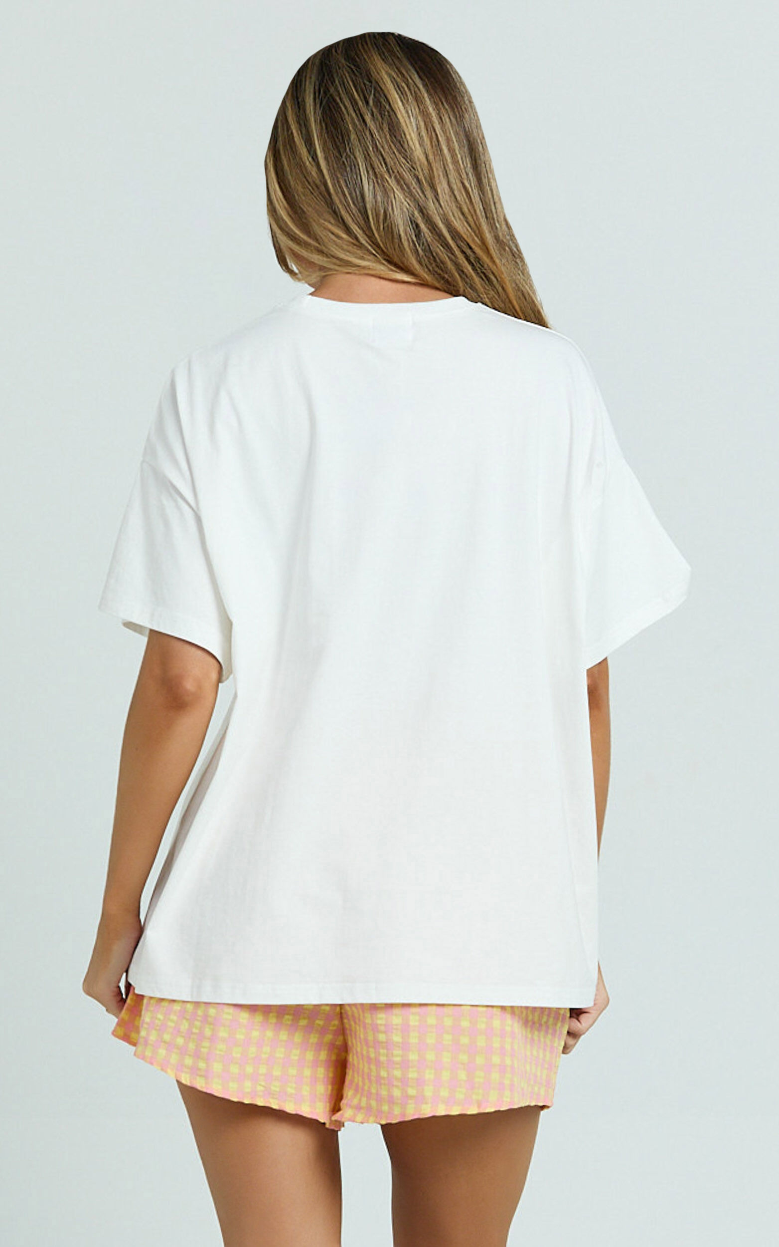 Archer Two Piece Set - Boots T-Shirt Set in White/Orange