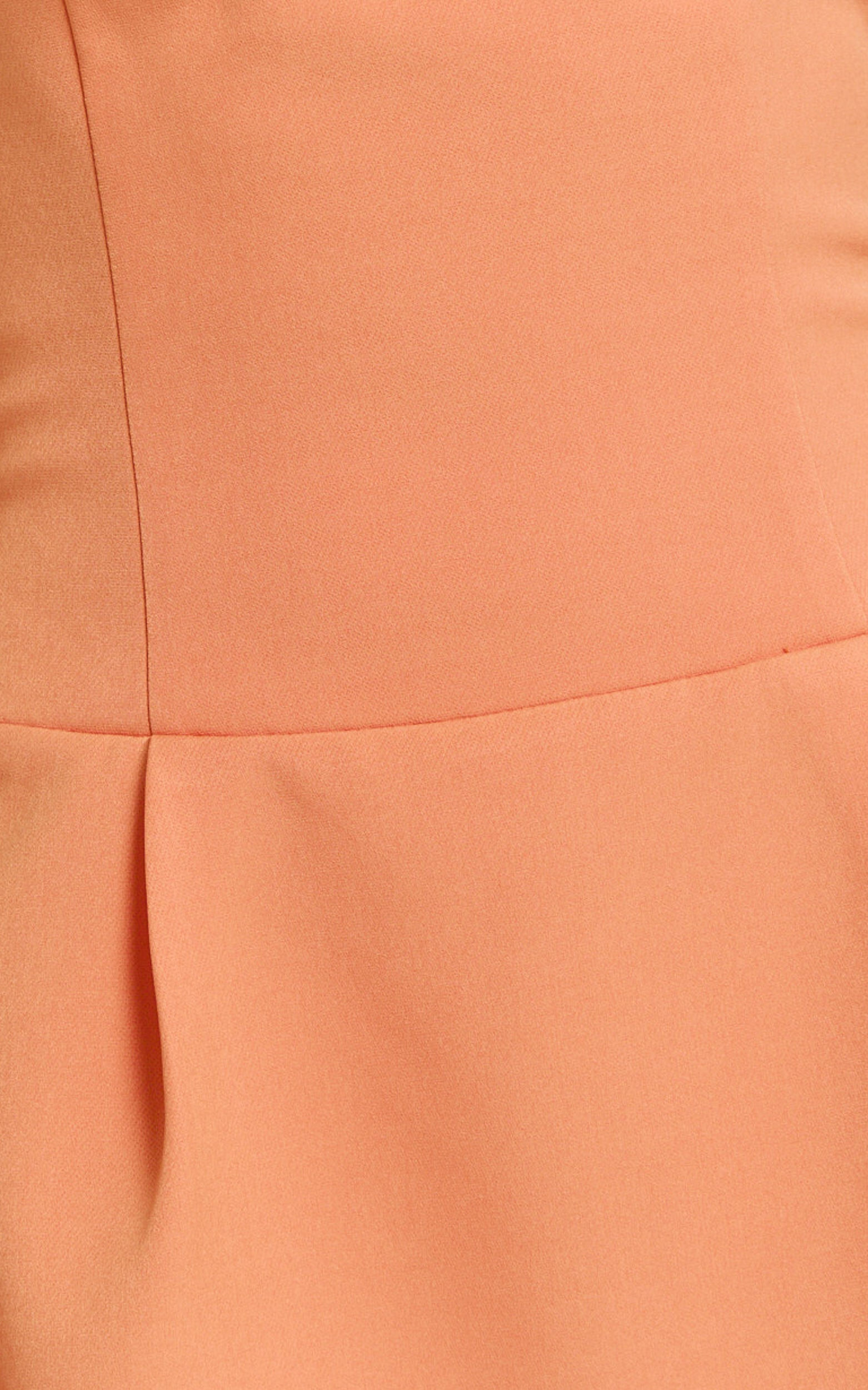 Bianca Mini Dress - Halter High Neck Tulip Dress in Orange