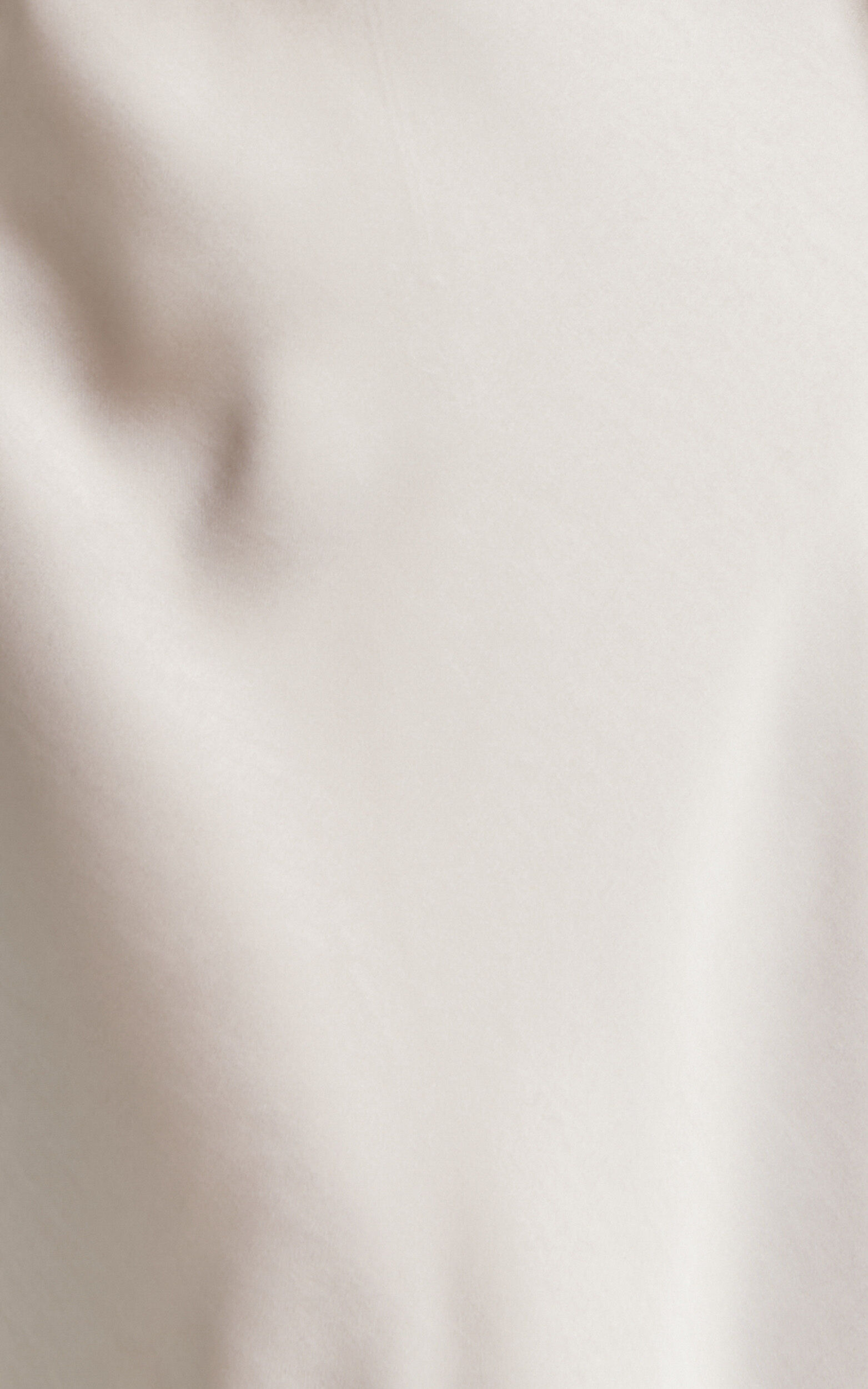 Minnie Midi Dress - Drape Neck Satin Slip Dress in Champagne