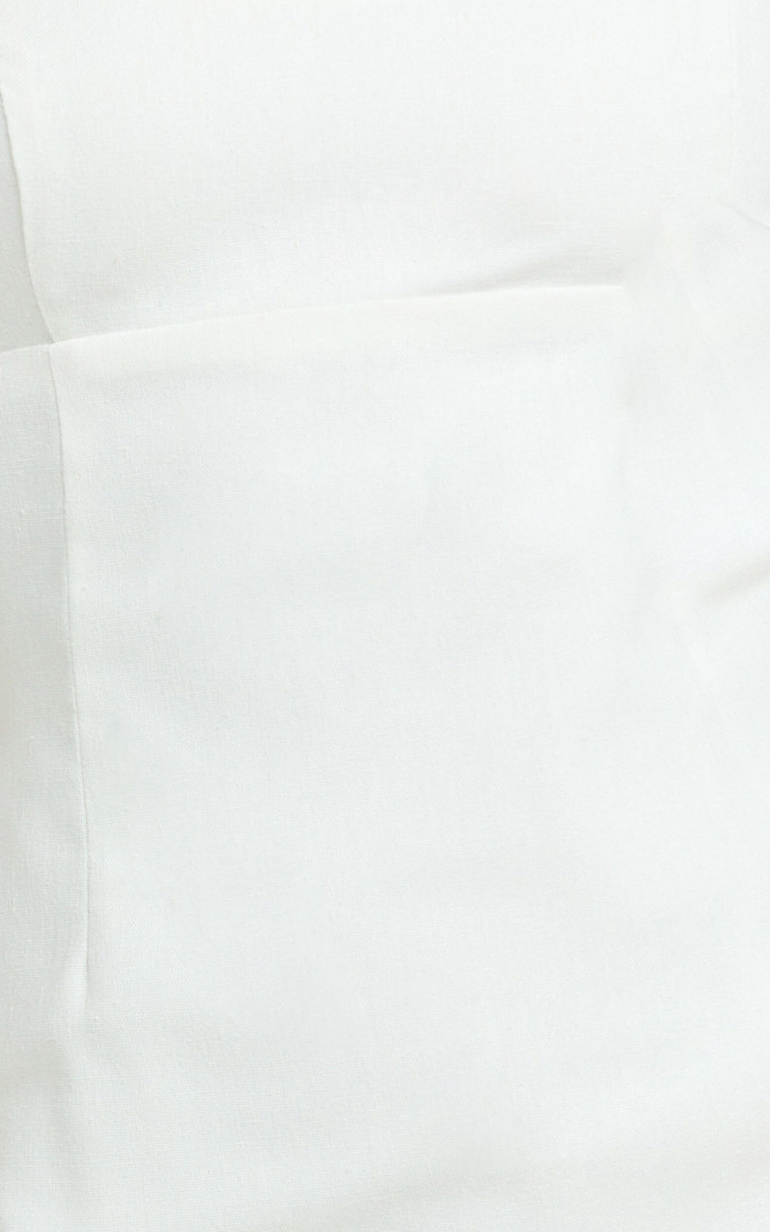 Lillith Mini Linen Dress - Scoop Neck Tie Back Dress in Off White