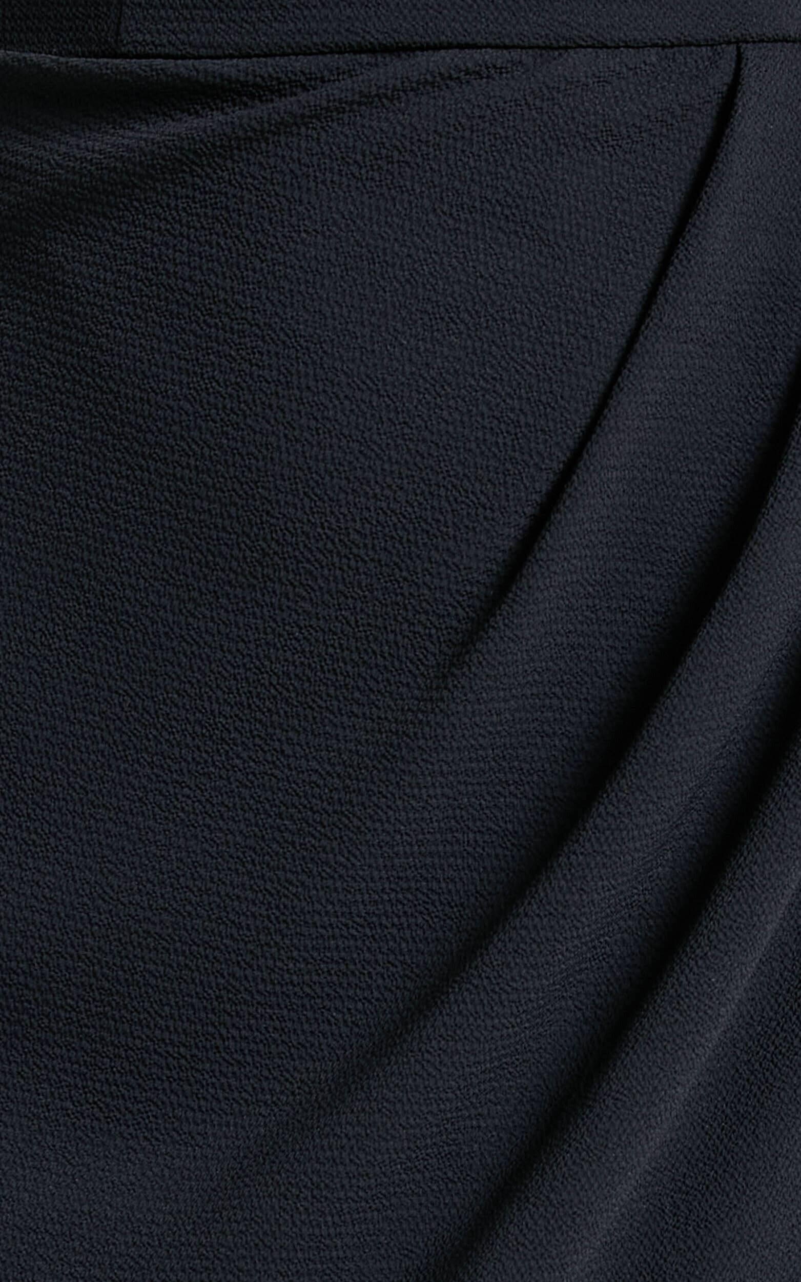 Lucky Day Midi Dress - V Neck Drape Dress in Black