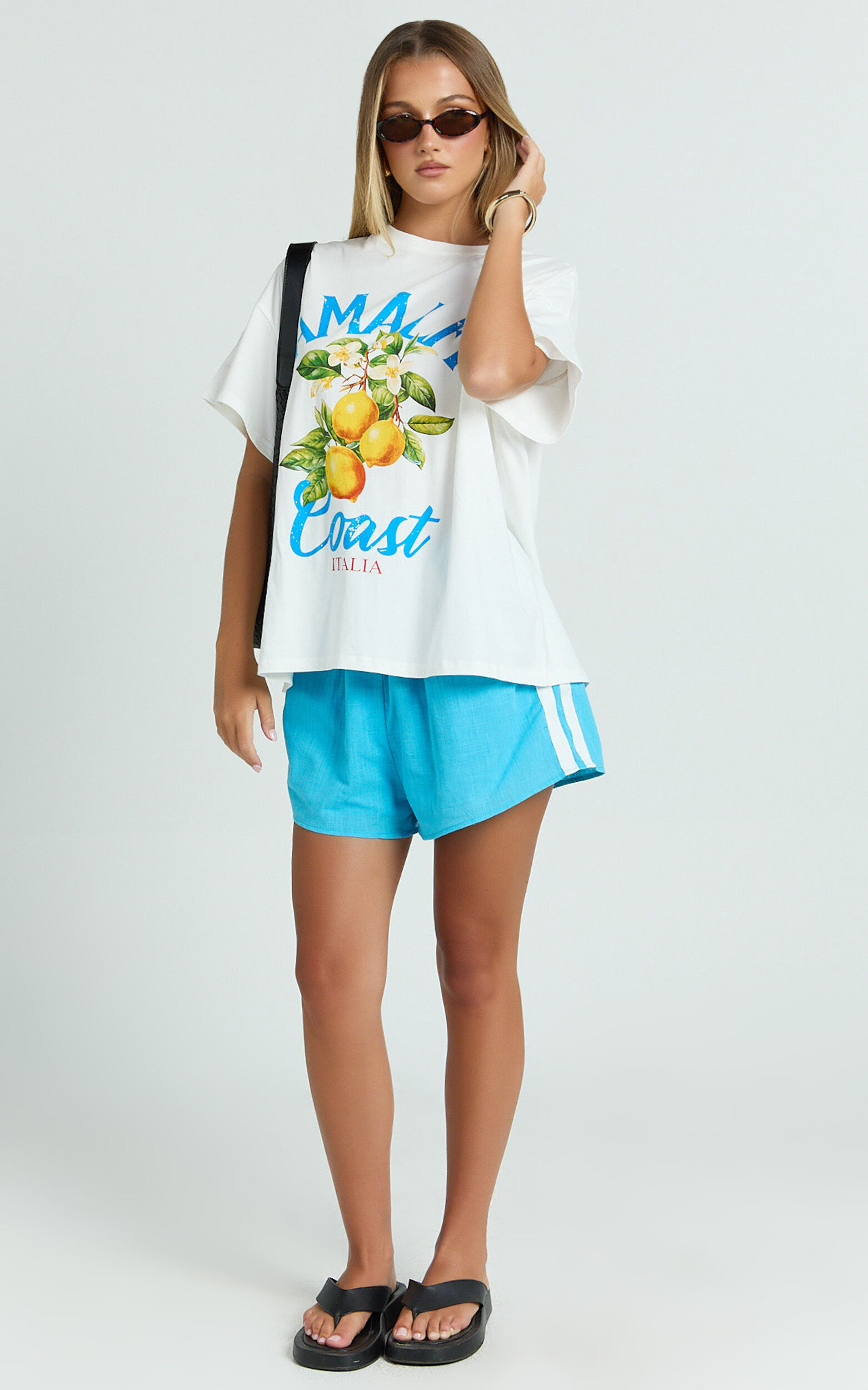 Luna Two Piece Set - Amalfi T-shirt Set in White