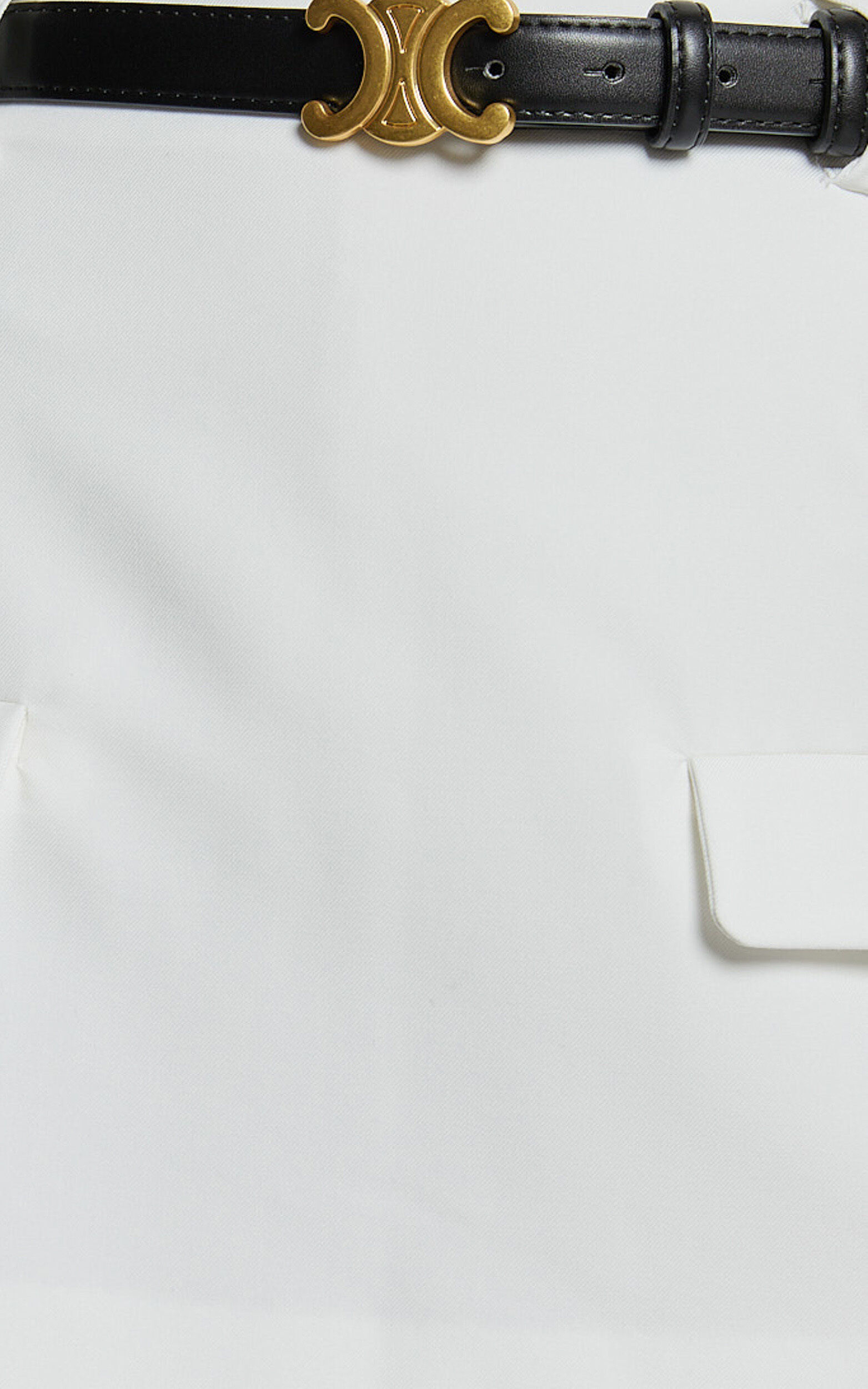 Haidy Skort - Mid Waisted Tailored Mini Skort in White