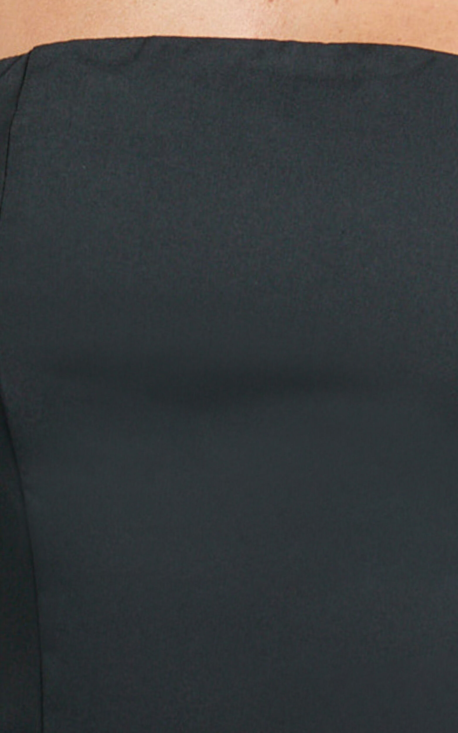 Adamae Mini Dress - Strapless Pleated Dress in Black