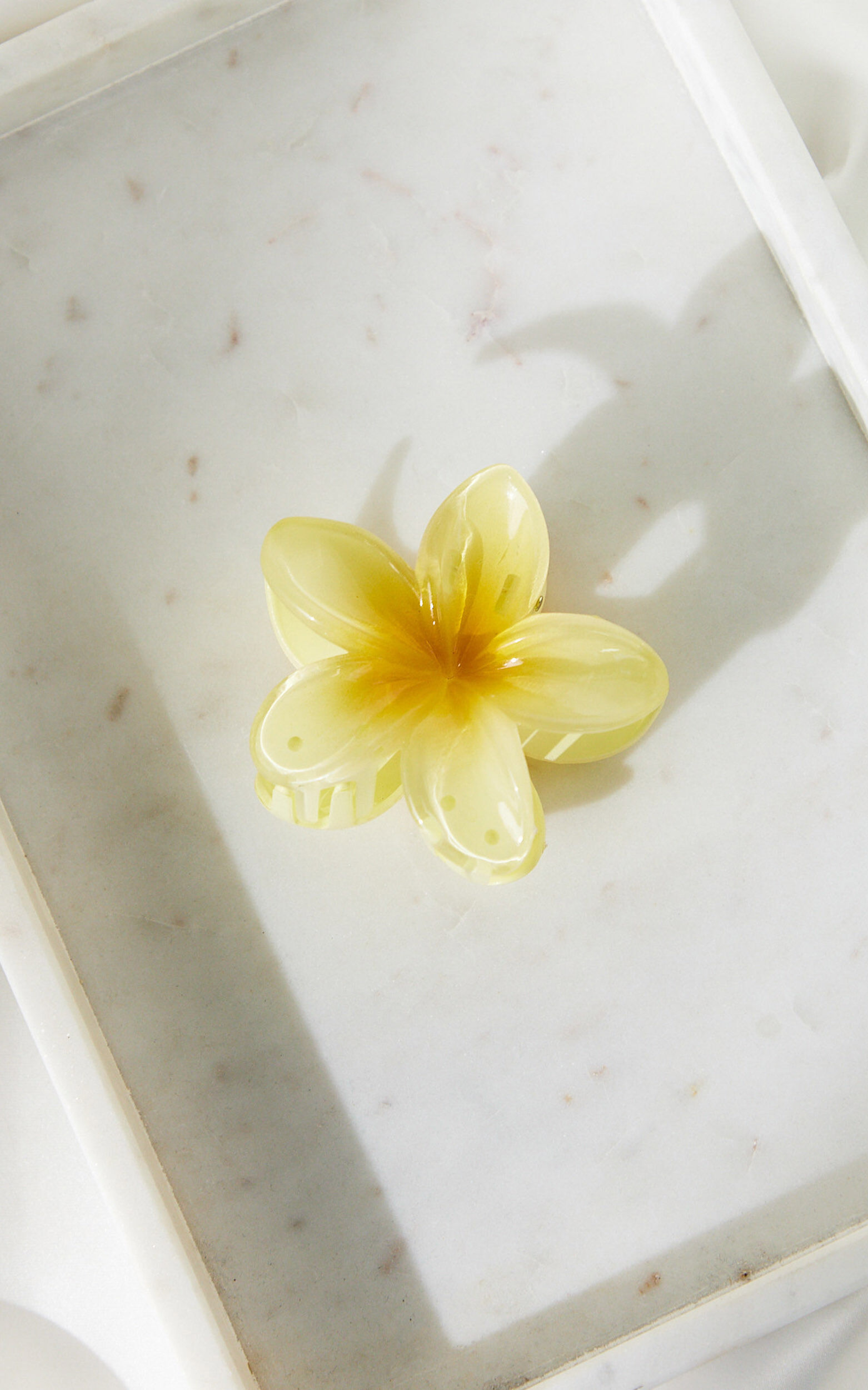 Olga Hair Clip - Flower Claw Clip in Yellow