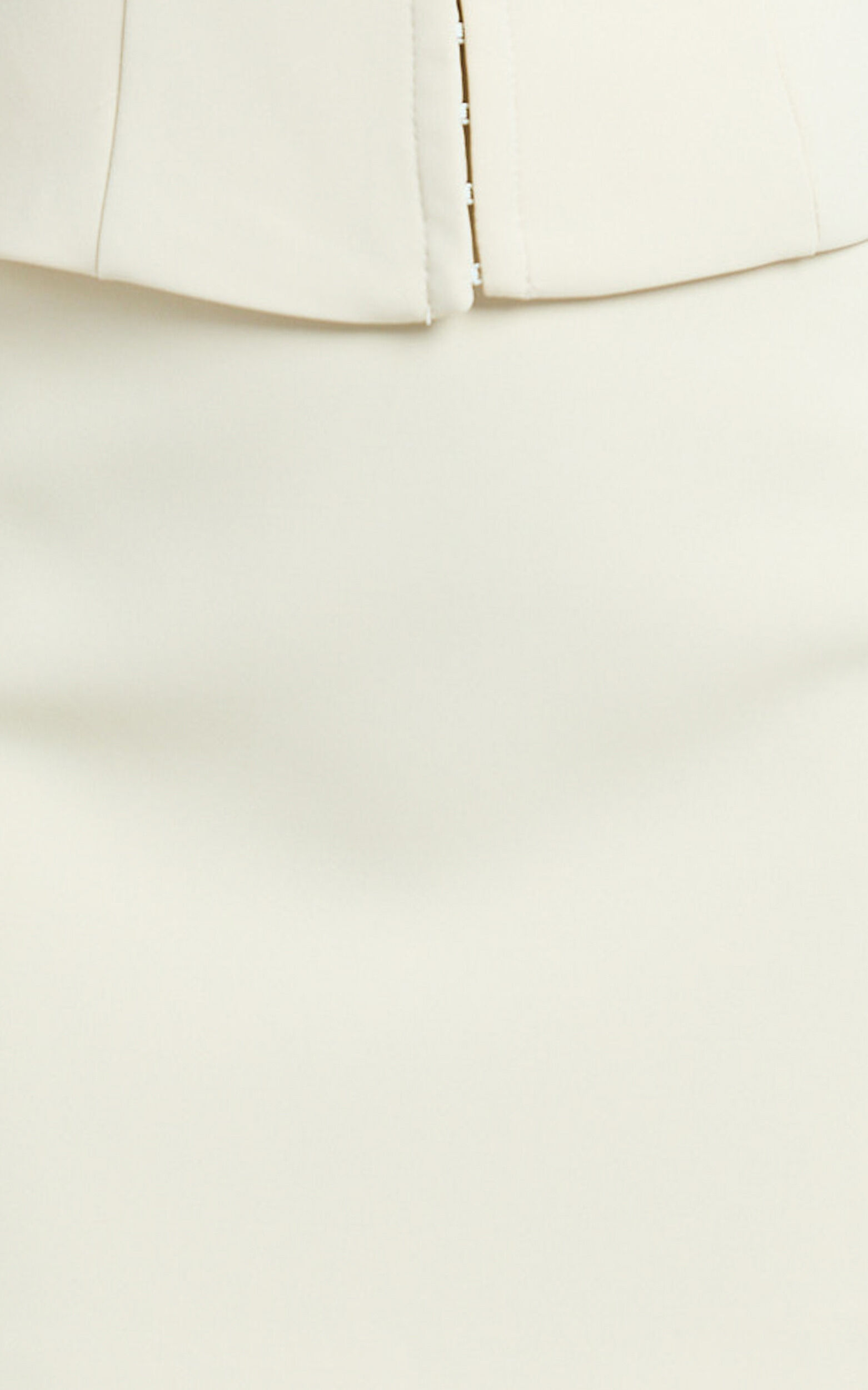 Mikey Mini Skirt - Mid Waisted Tailored A Line Skirt in Sand