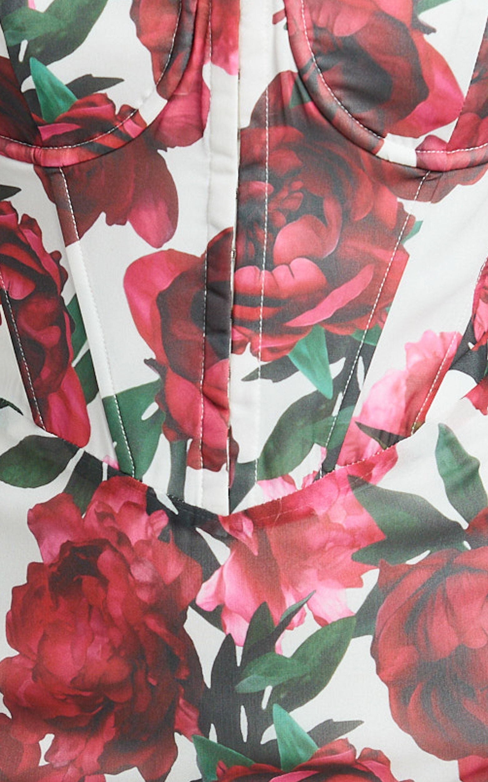 Mabel Maxi Dress - Georgette Frill Sleeve Sweetheart Bias Cut Dress in Rose Blanca