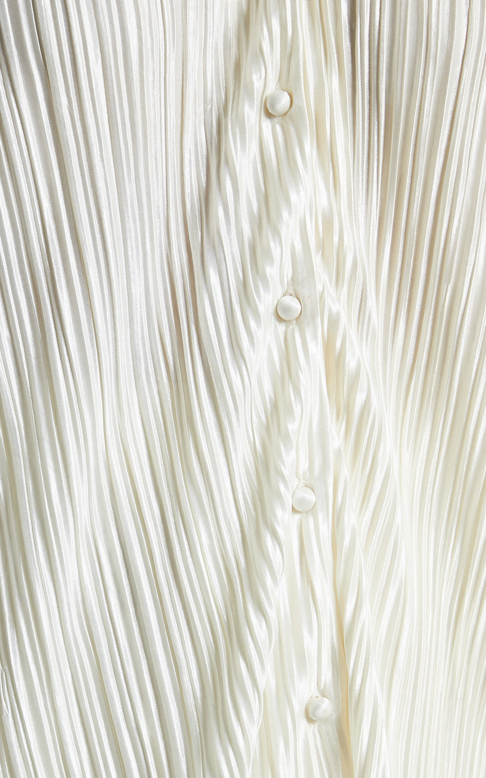 Beca Pants - High Waisted Plisse Flared Pants in Cream