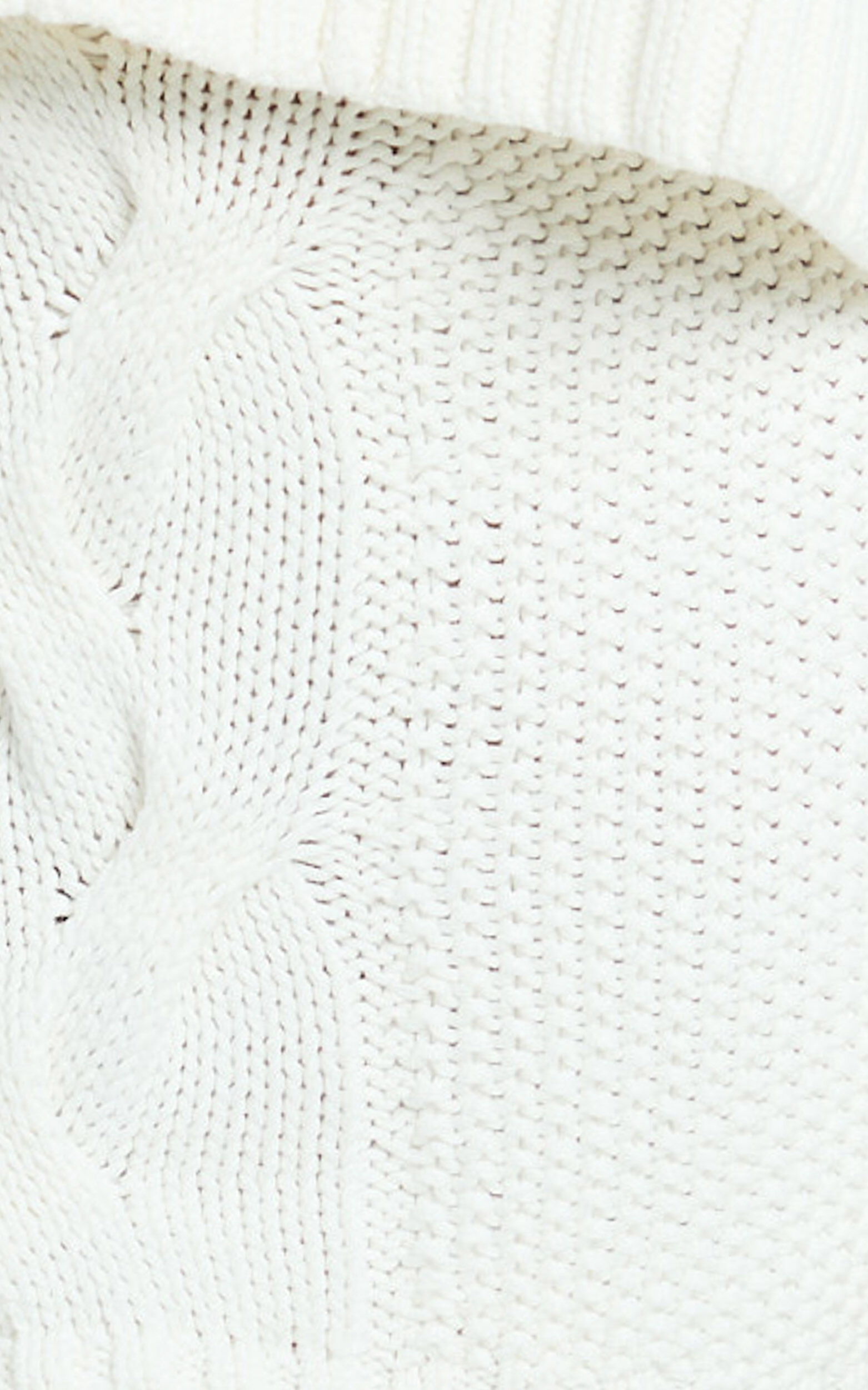 Marge Mini Skirt - High Waisted Cable Knit Mini Skirt in White