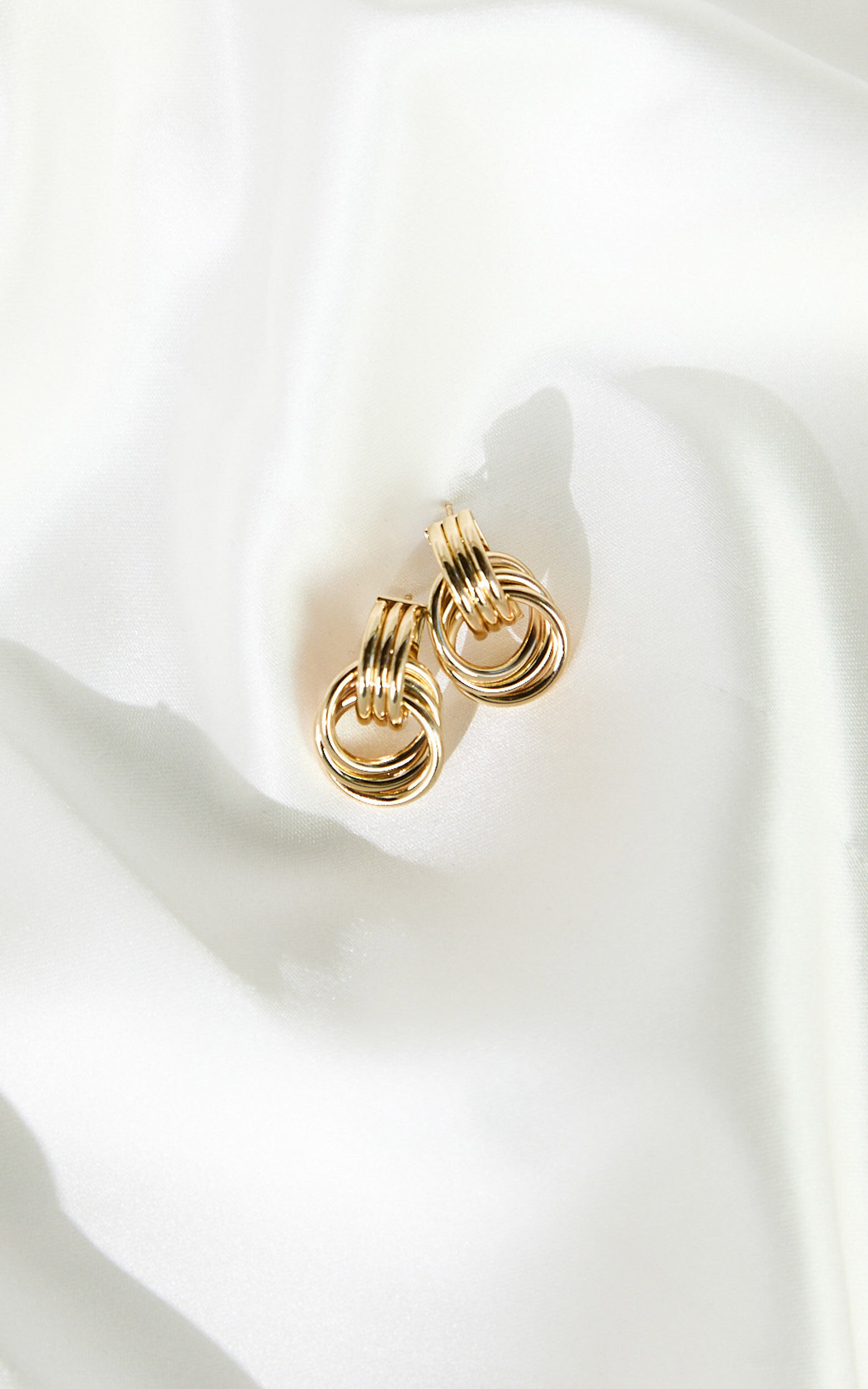 Fabienne Earrings - Double Hoop Earrings in Gold