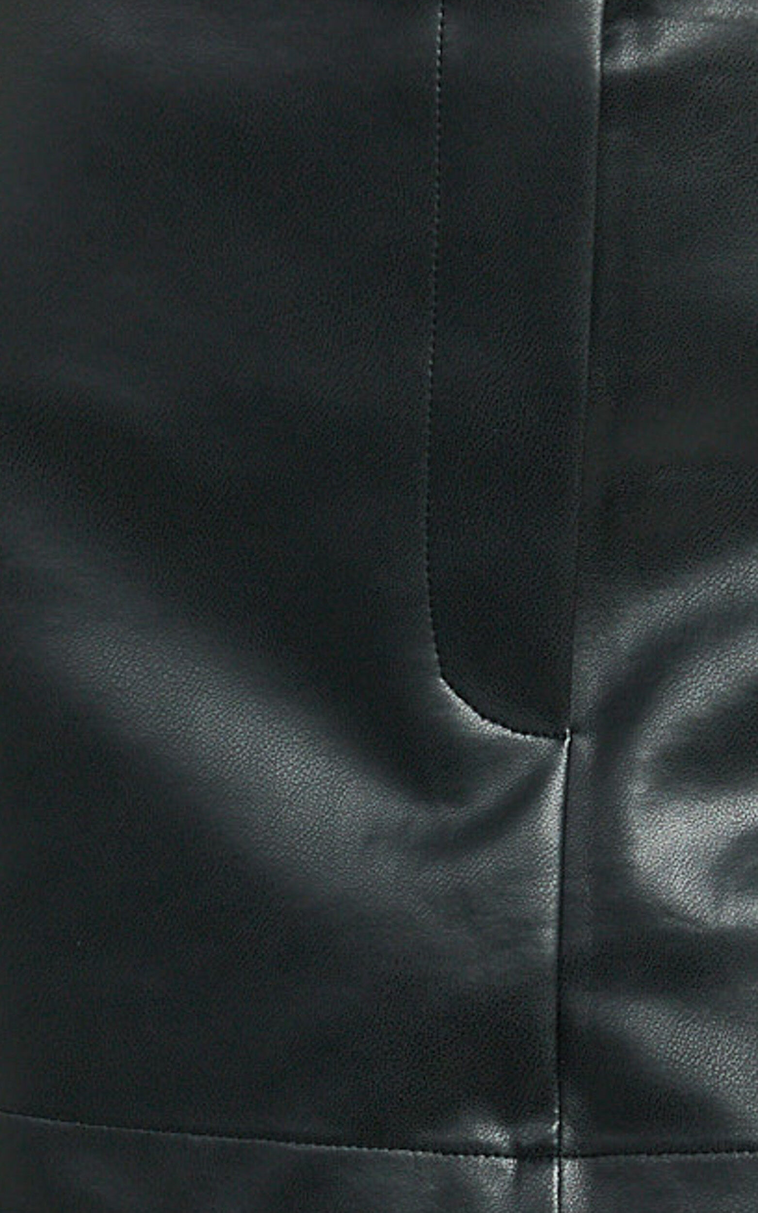 Heather Skort - Low Waisted Faux Leather Micro Skort in Black