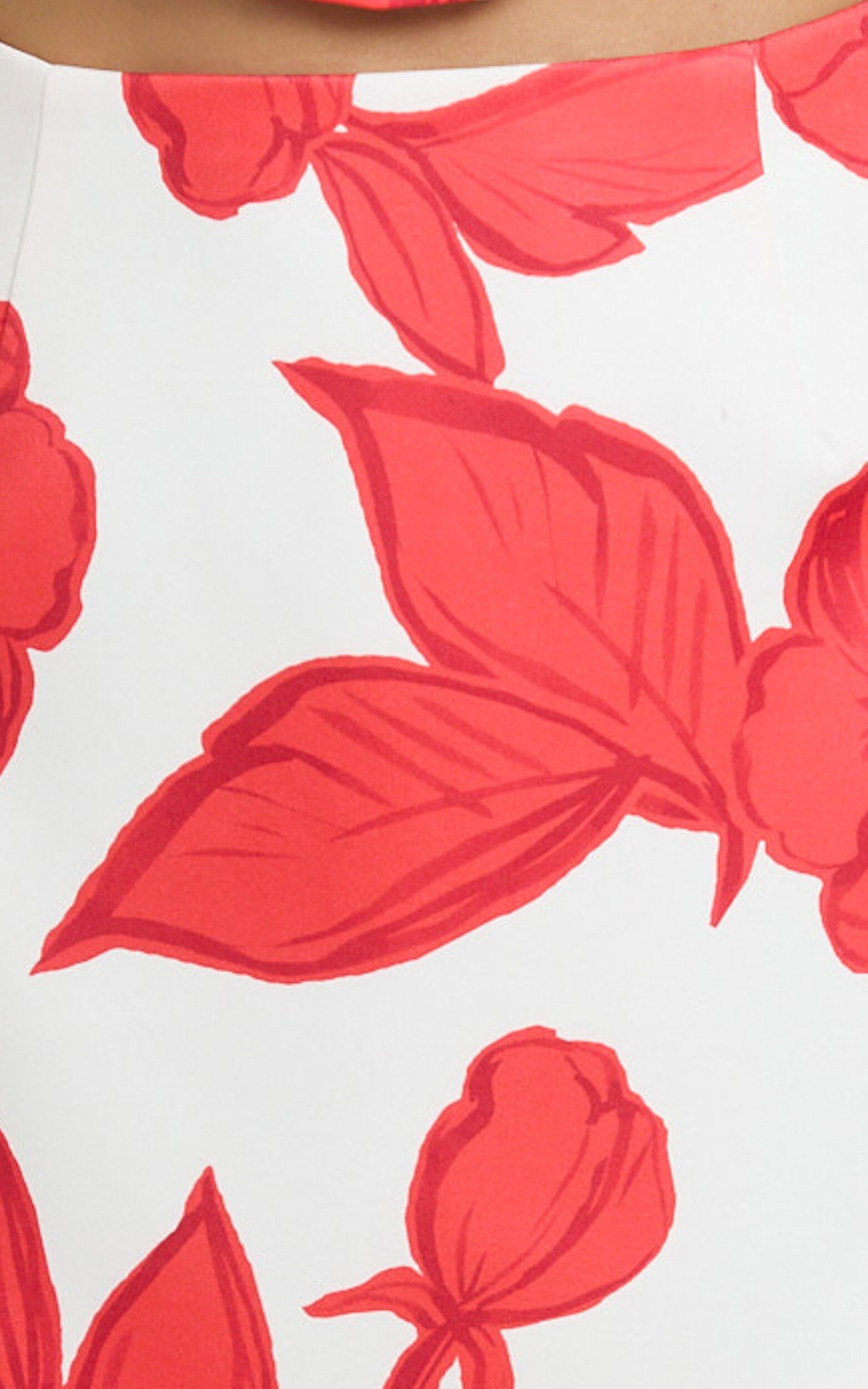 Darcy Mini Skirt - Structured Printed Tulip Skirt in Bouquet Di Fiori